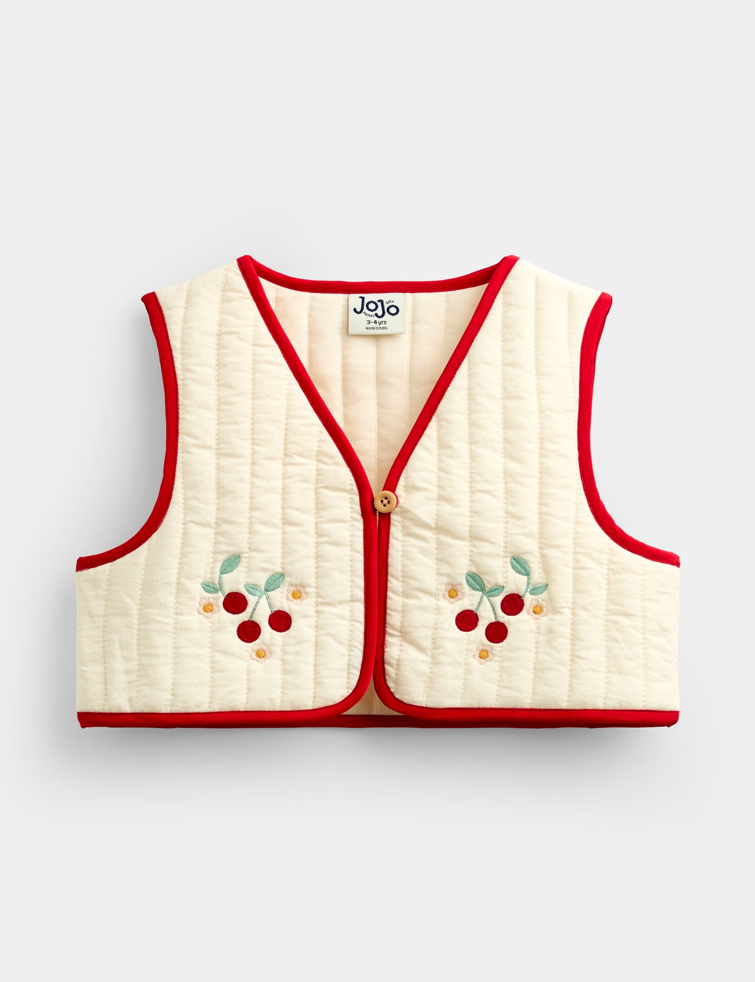 Embroidered Denim Dress And Gilet Set 2 of 9