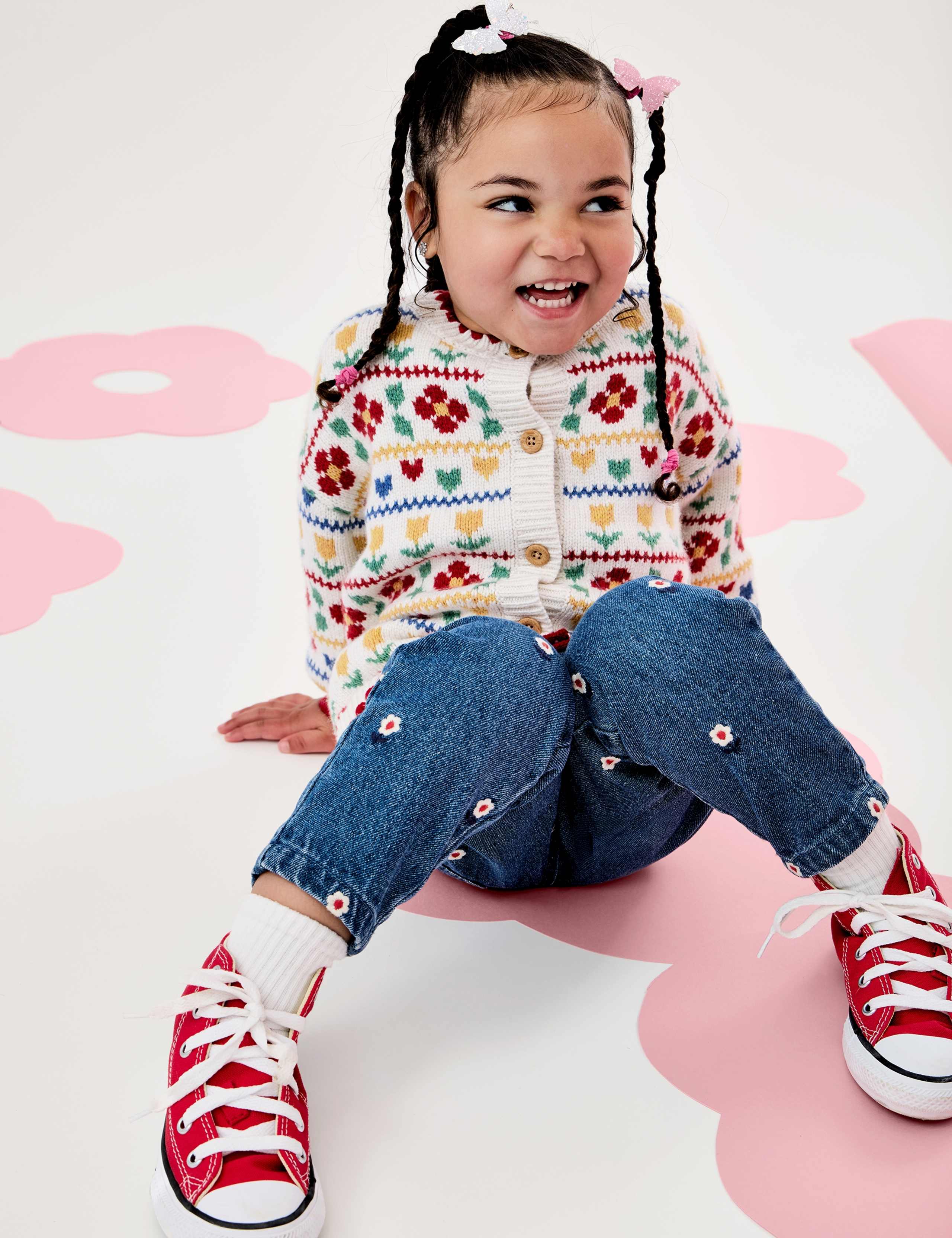 Floral Heart Print Oversized Cardigan 3 of 8