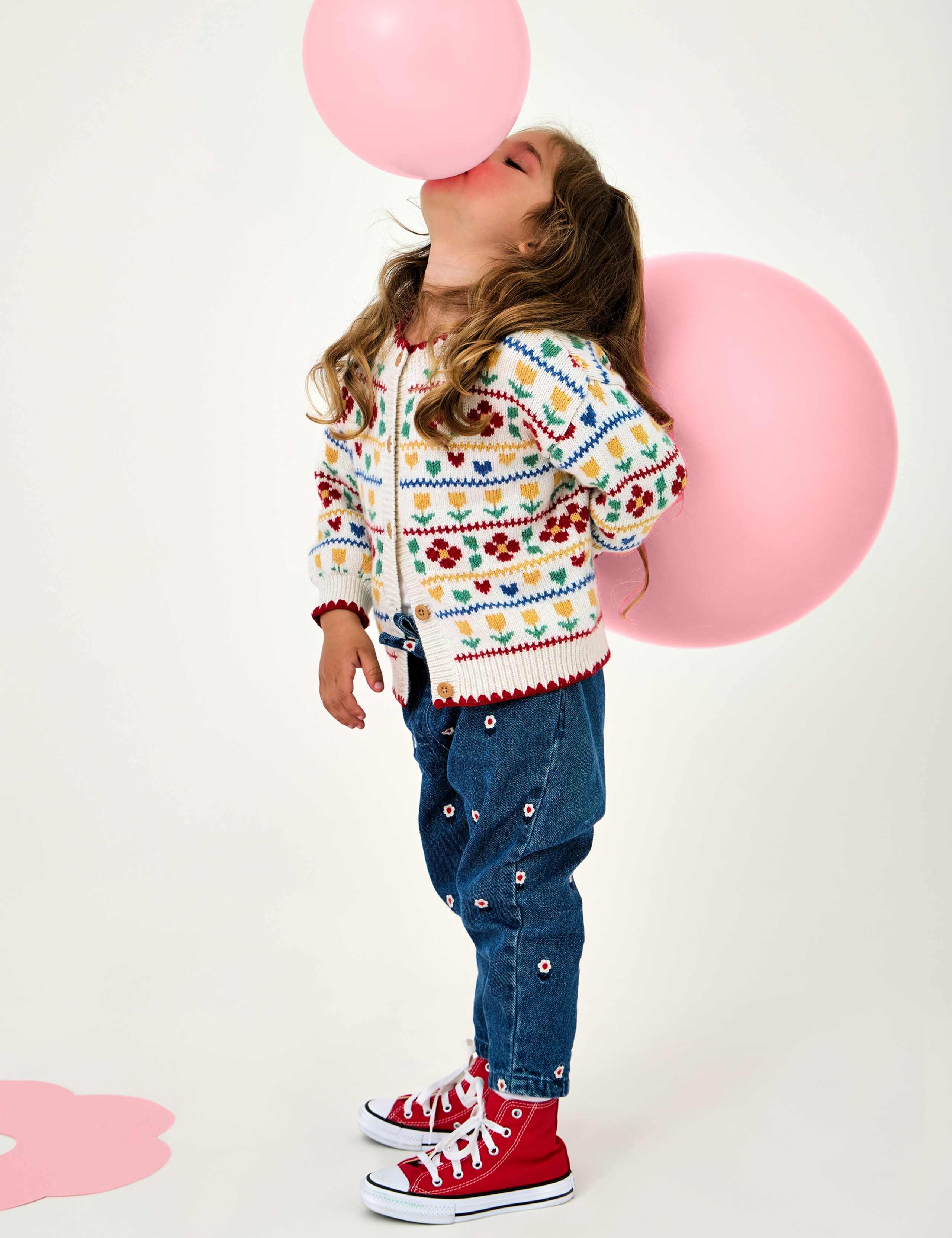 Floral Heart Print Oversized Cardigan 4 of 8