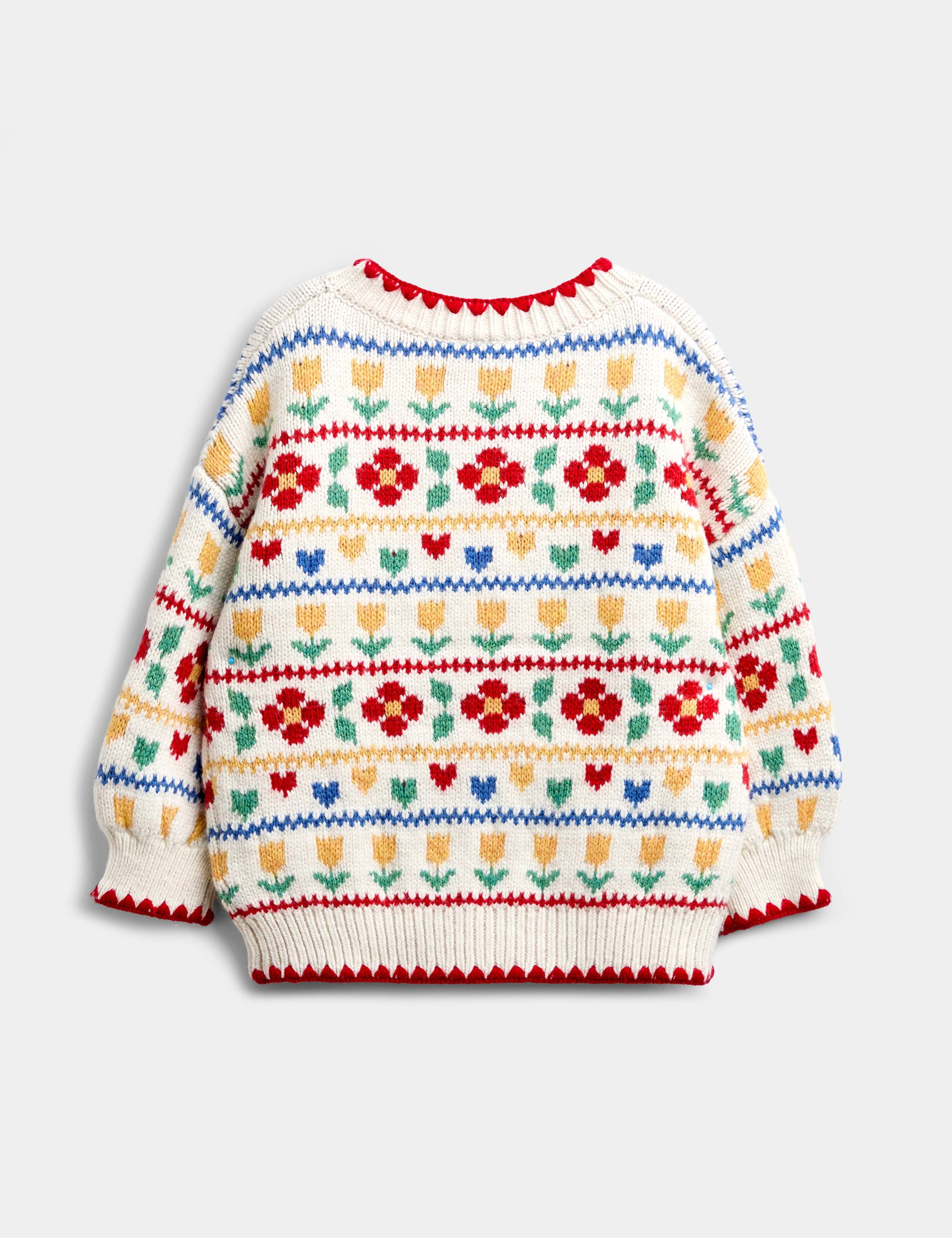 Floral Heart Print Oversized Cardigan 6 of 8