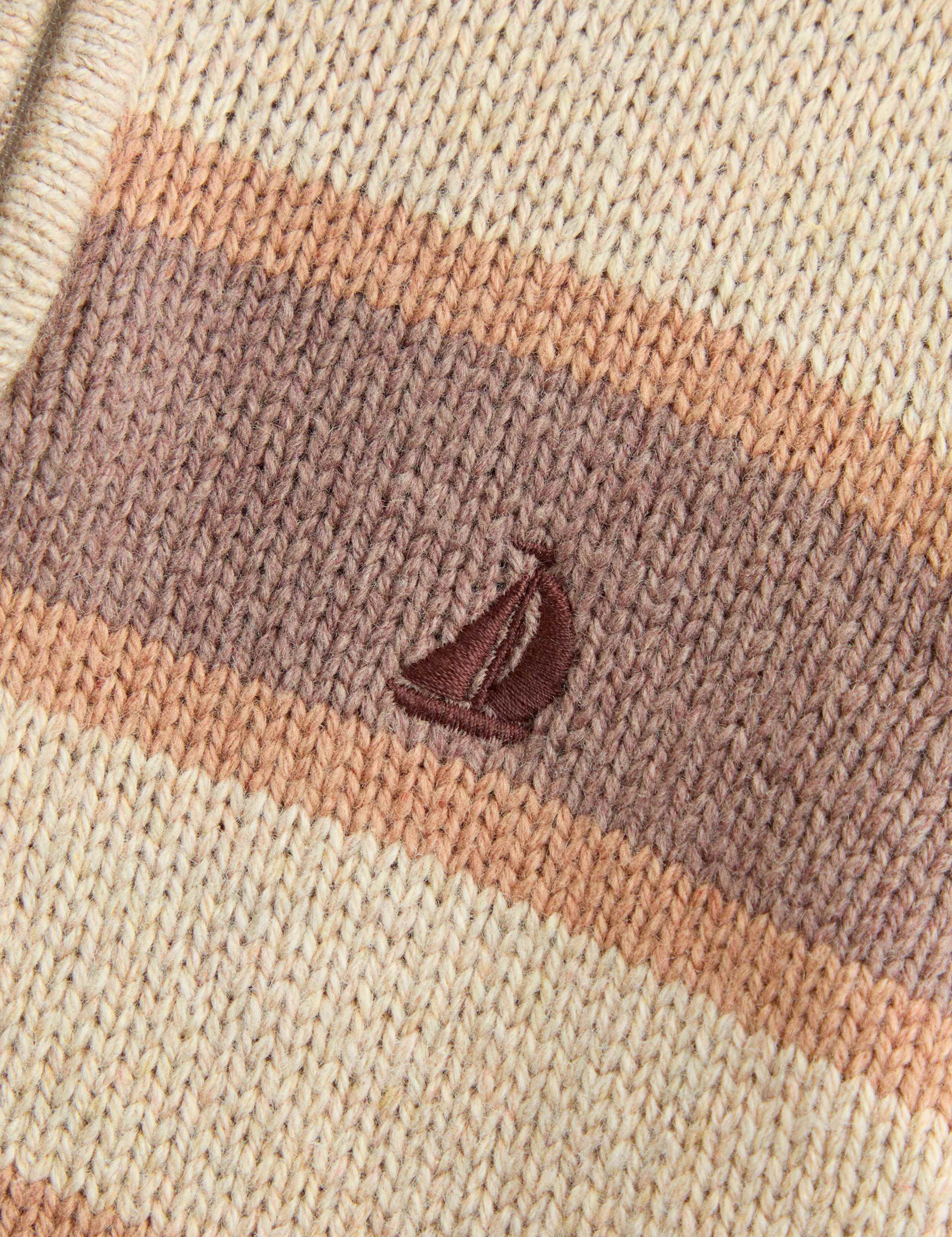 Striped Half Zip Knitted Jumper 2 of 4