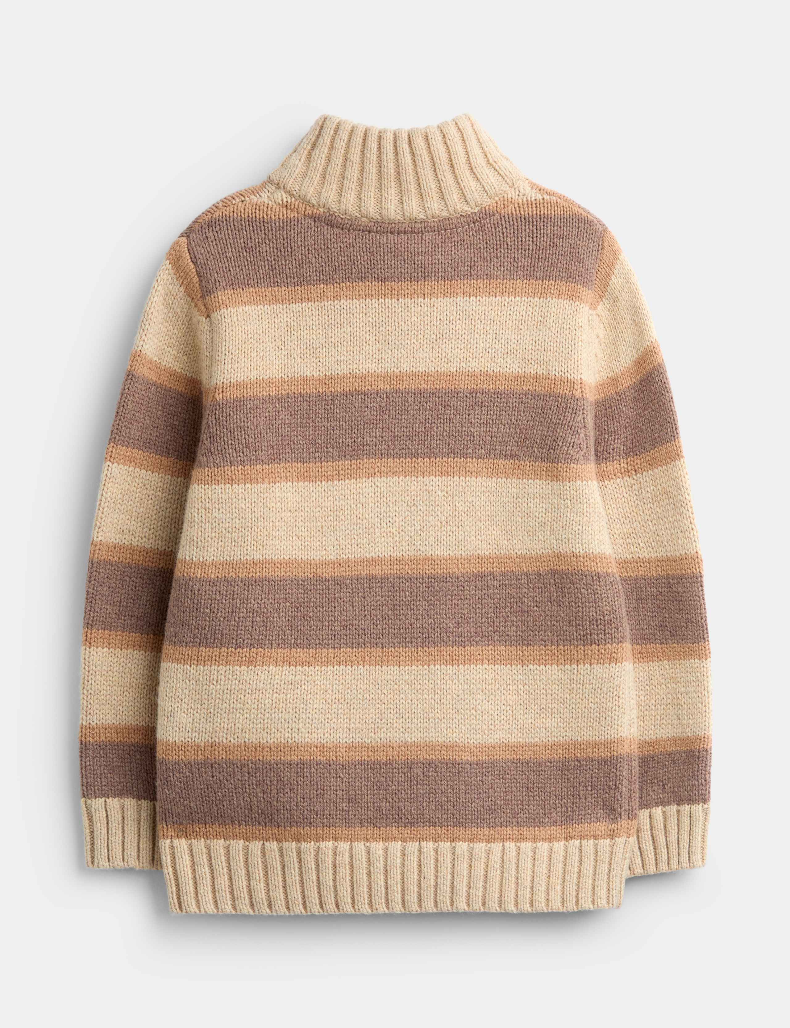 Striped Half Zip Knitted Jumper 3 of 4