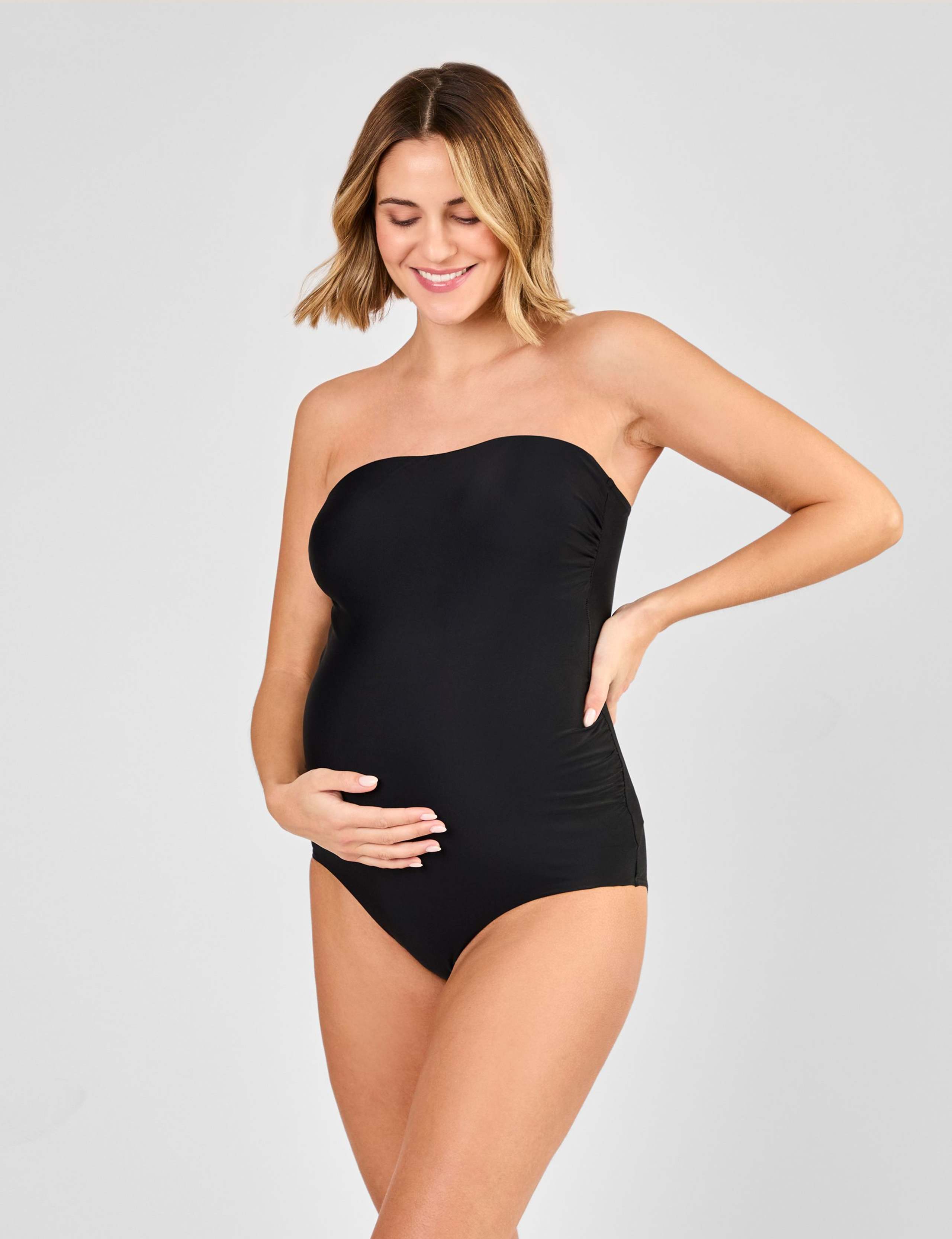 Maternity Bandeau Swimsuit 1 of 4
