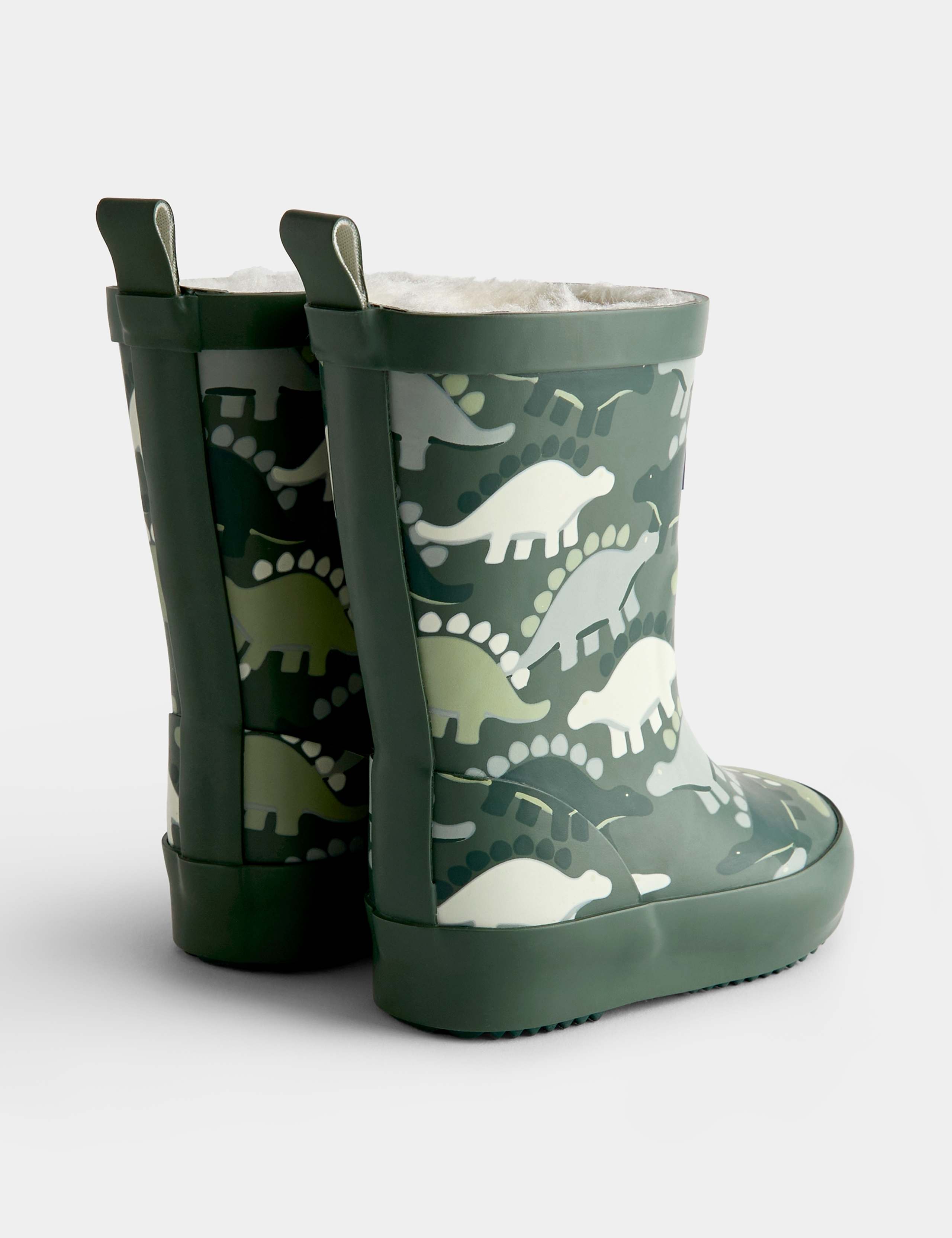 Kids Dinosaur Fleece Lined Wellies 2 of 4