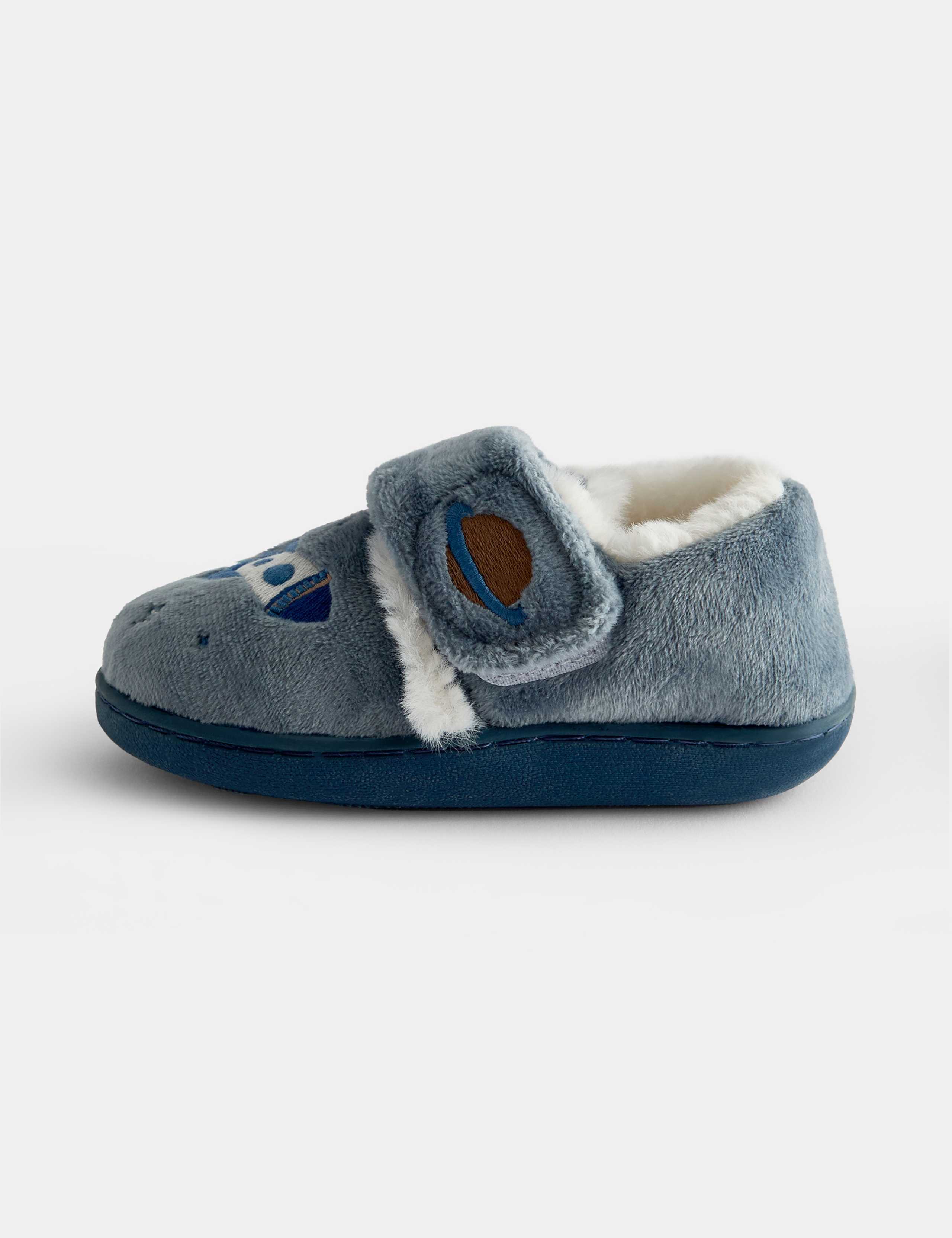 Kids Plush Lined Rocket Slippers 3 of 4