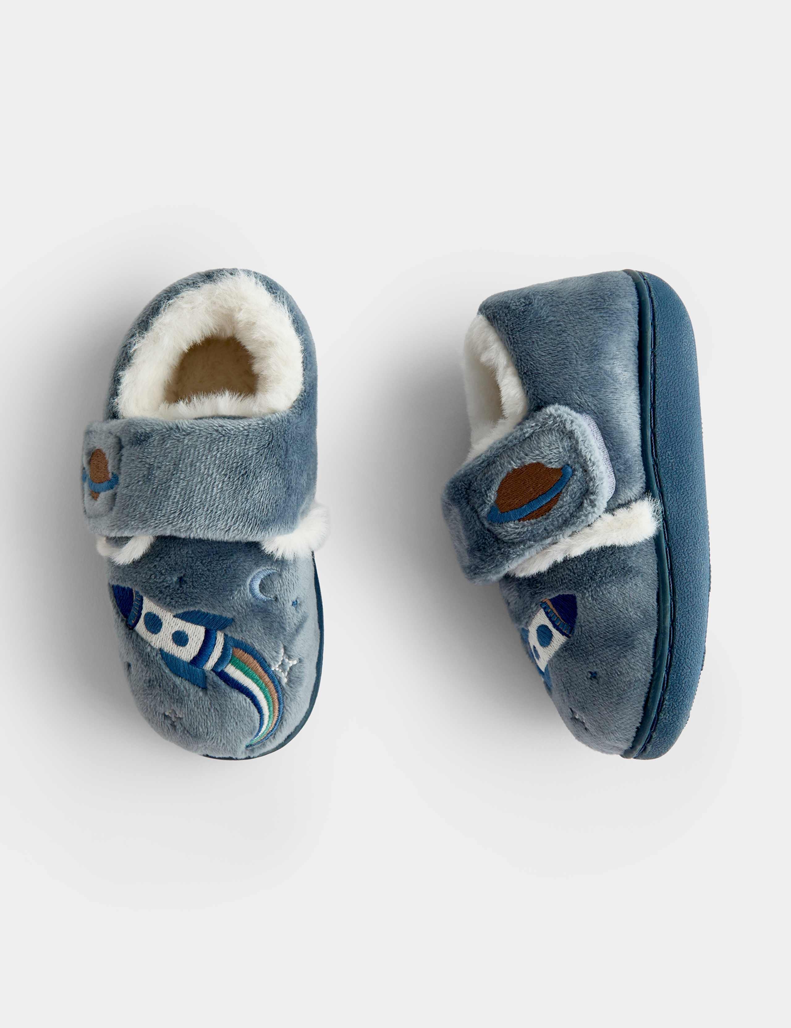 Kids Plush Lined Rocket Slippers 4 of 4