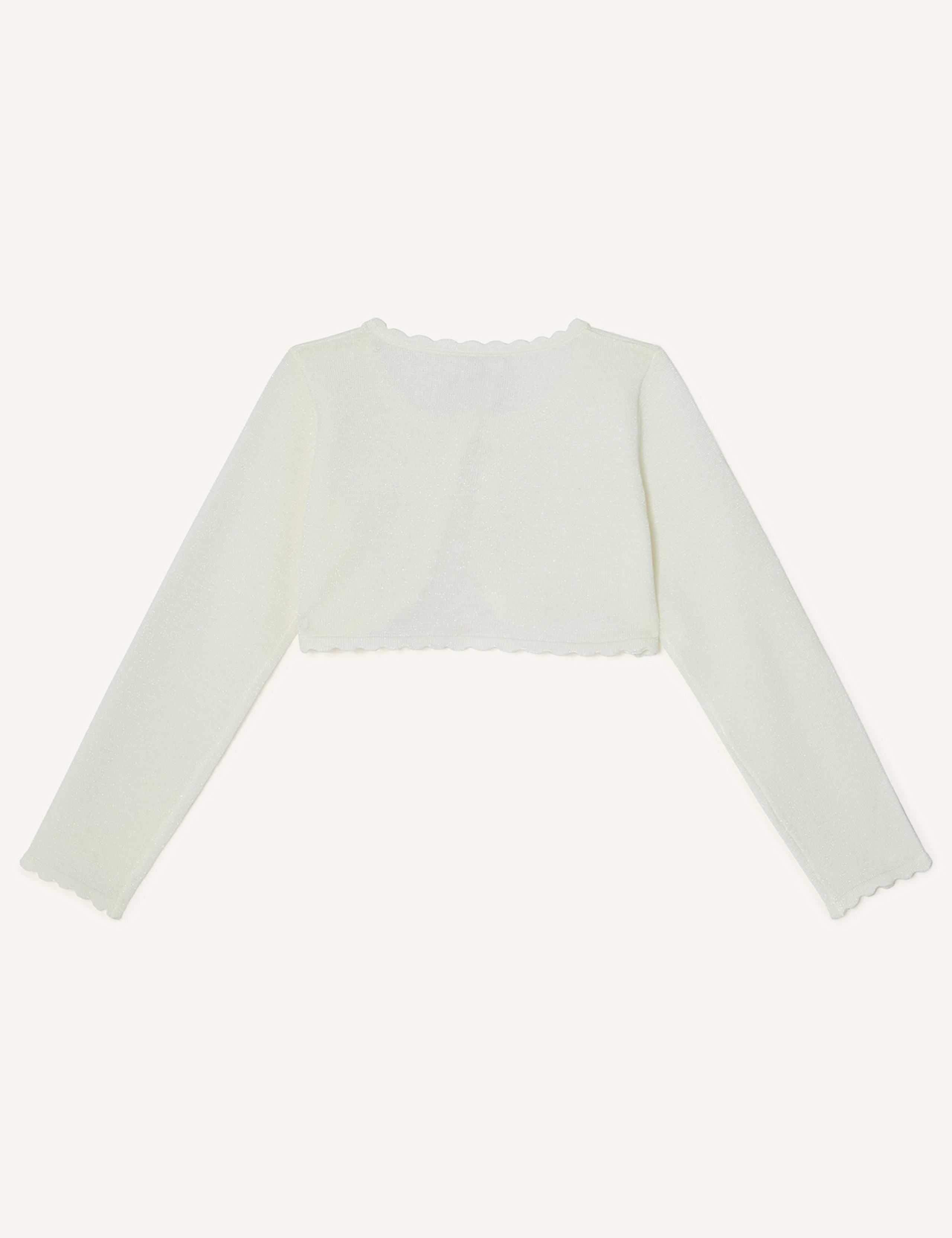 Cotton Rich Scalloped Cardigan (3-15 Yrs) 2 of 3