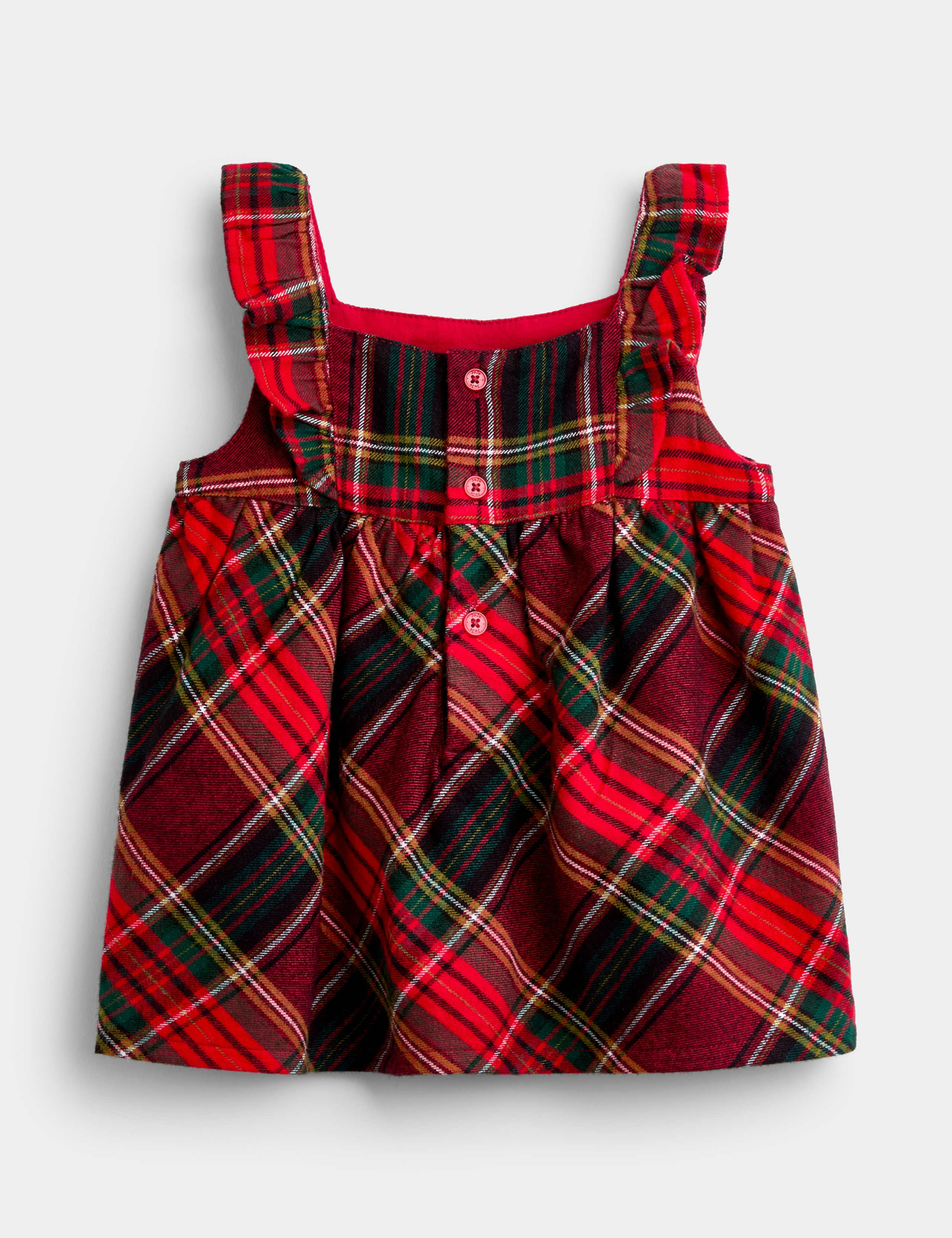 Checked Cotton Dress And Bodysuit Set 2 of 7