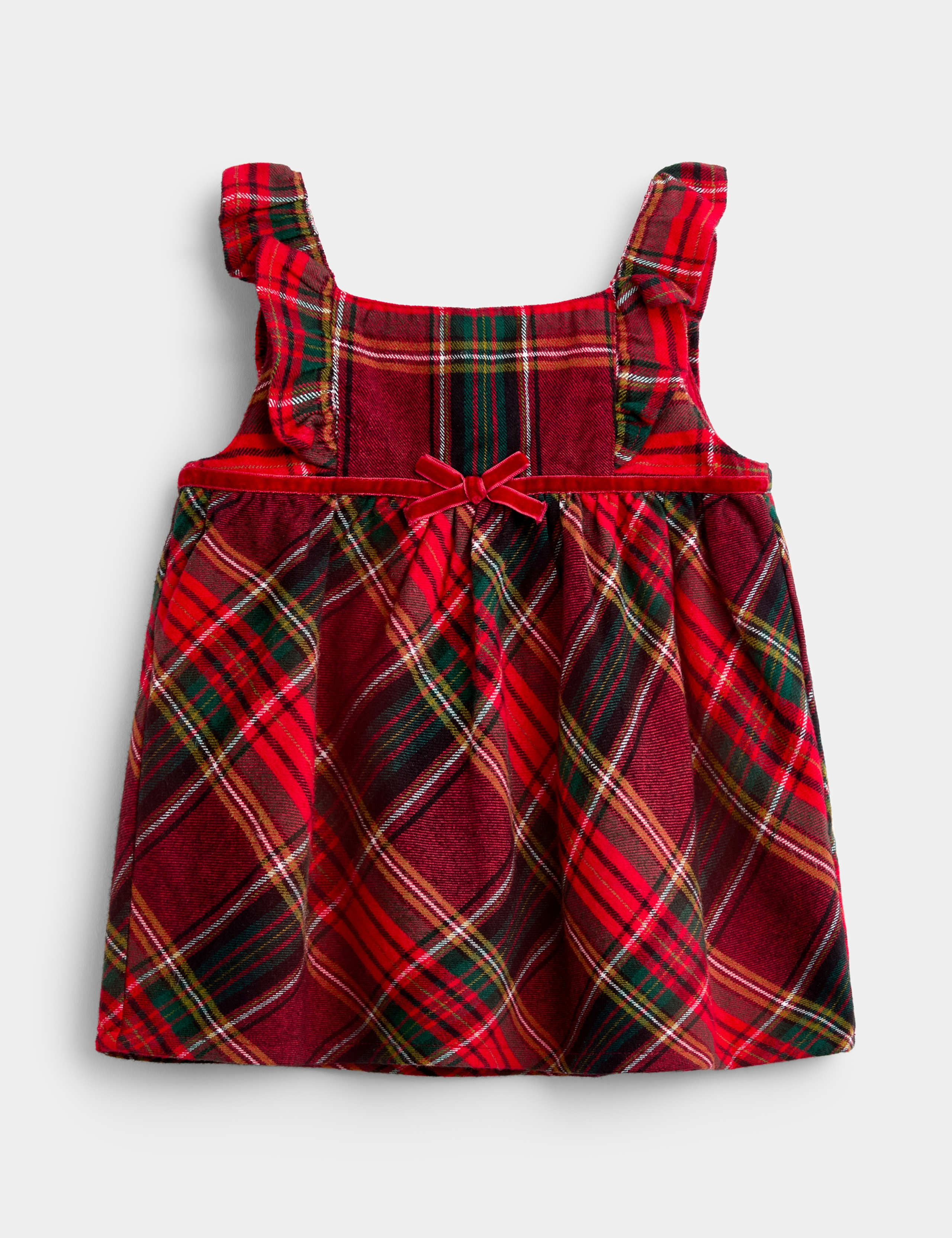 Checked Cotton Dress And Bodysuit Set 3 of 7