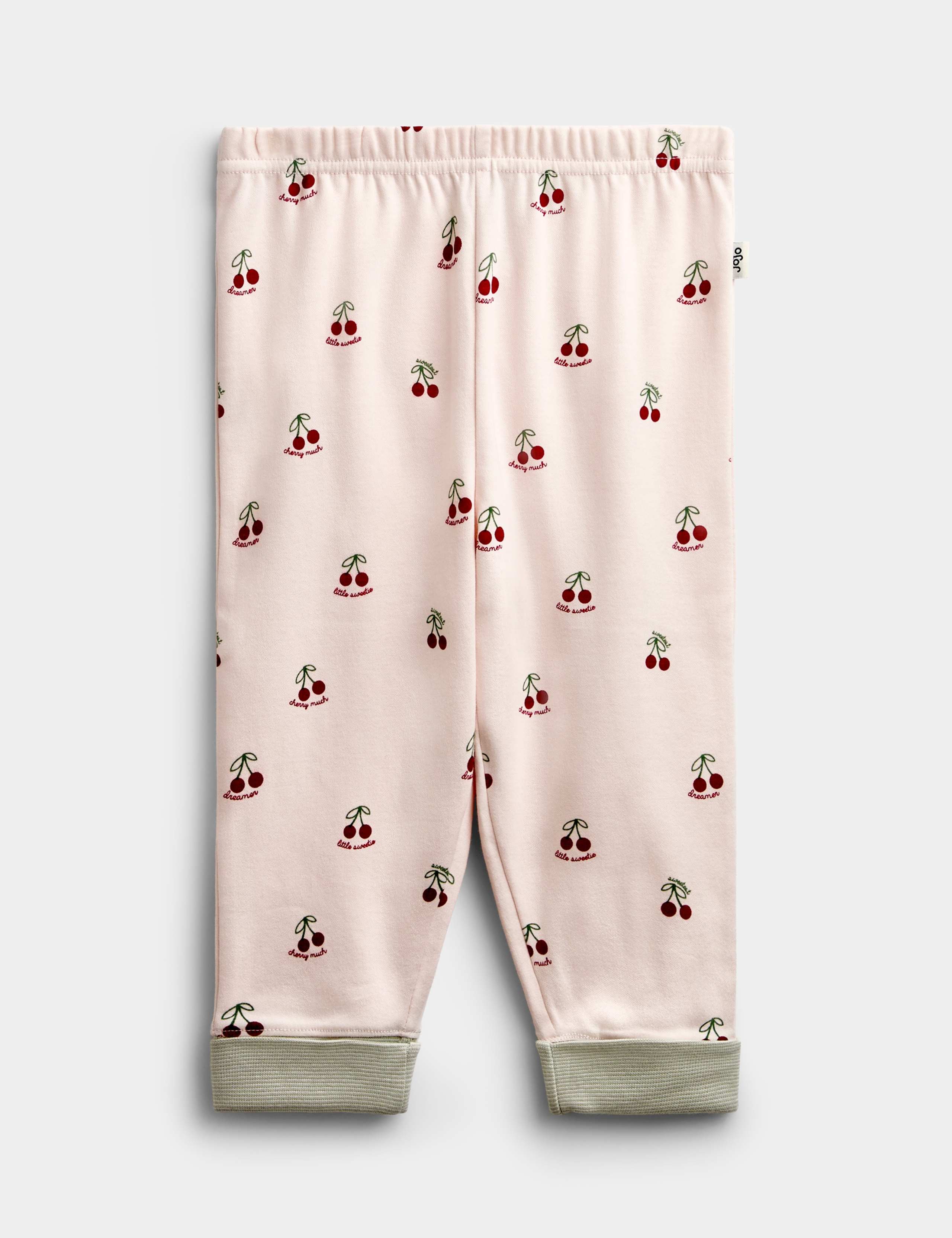 Pure Cotton Cherry Print Pyjama Set 4 of 6