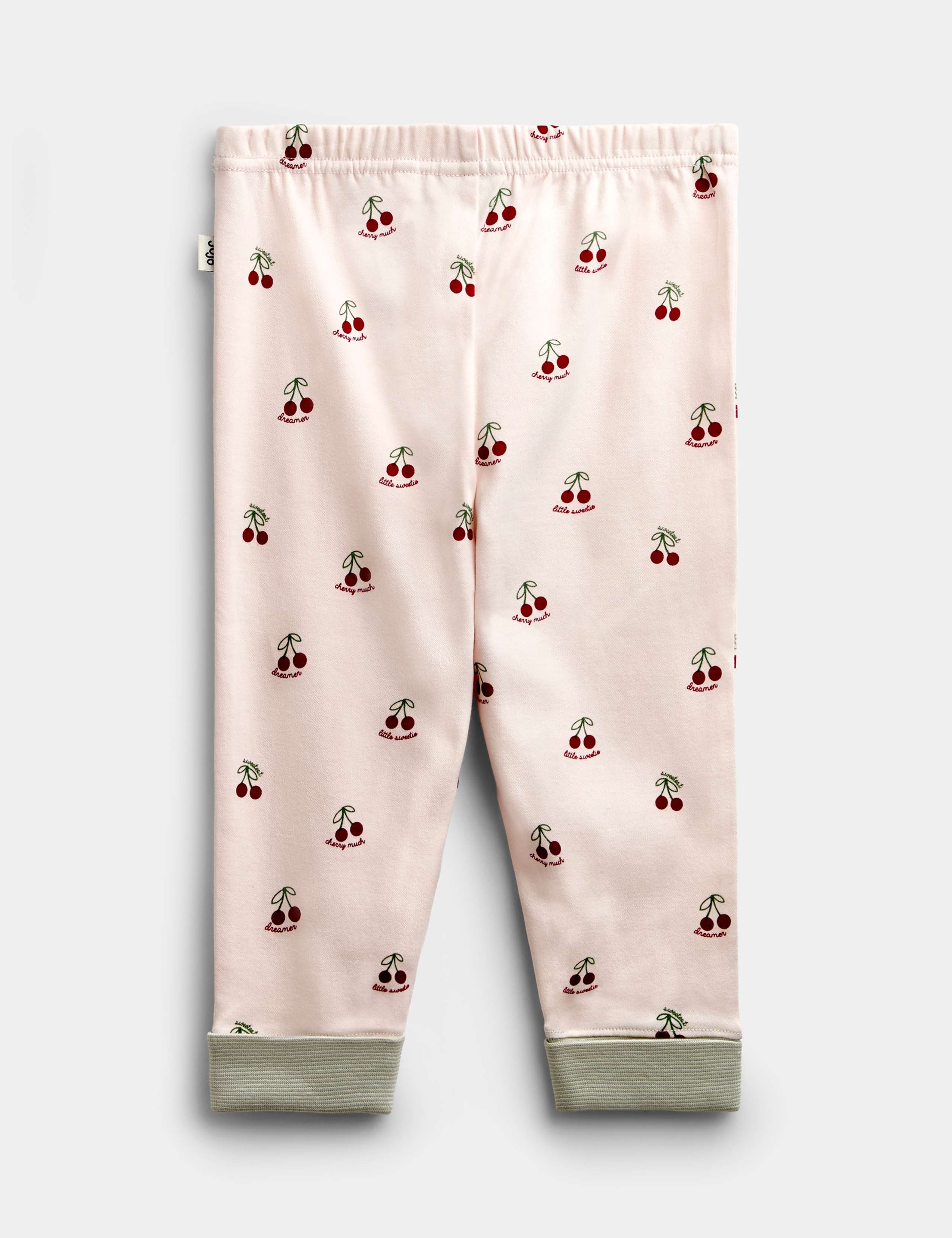 Pure Cotton Cherry Print Pyjama Set 5 of 6