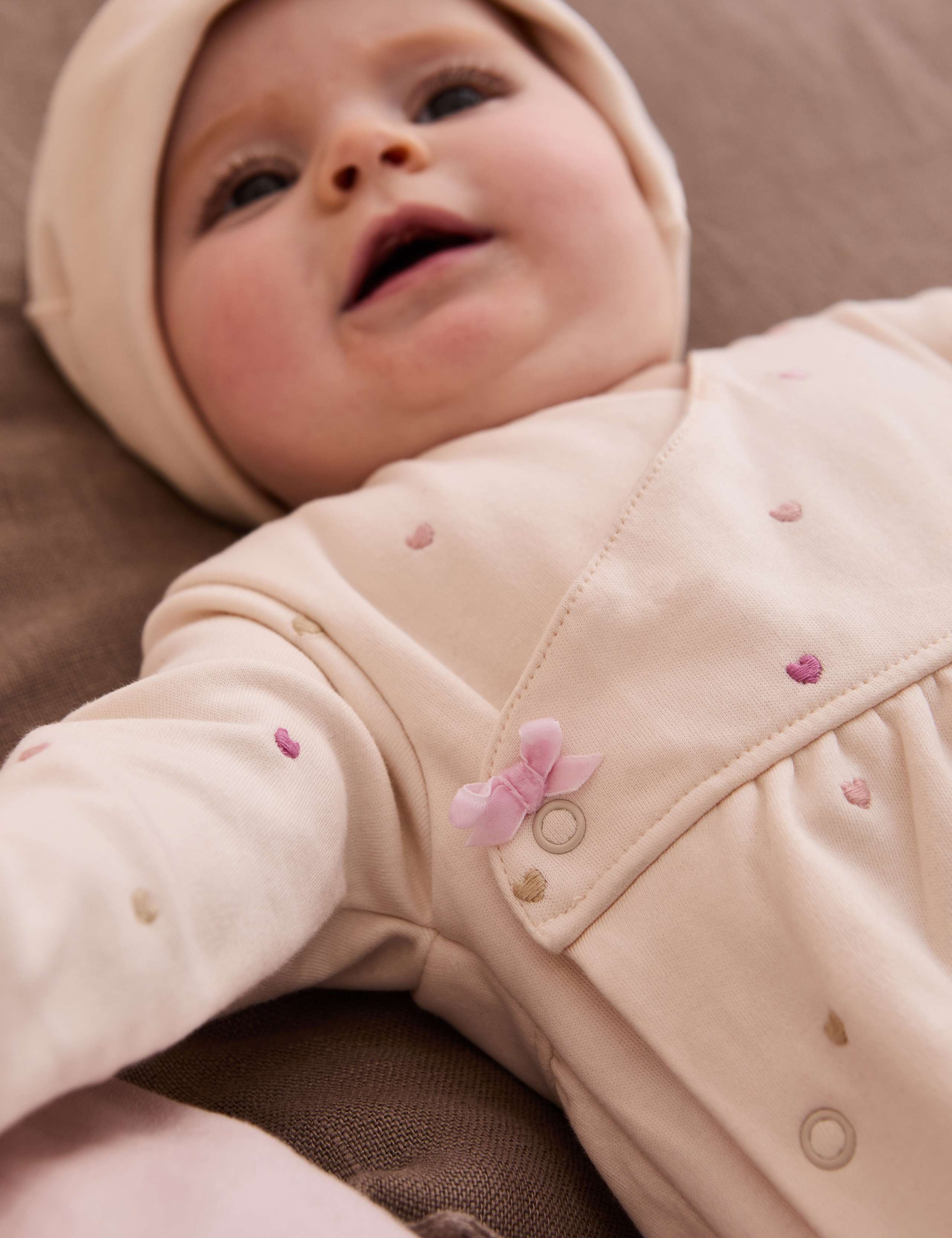 2pc Pure Cotton Heart Print Sleepsuit Set 4 of 7