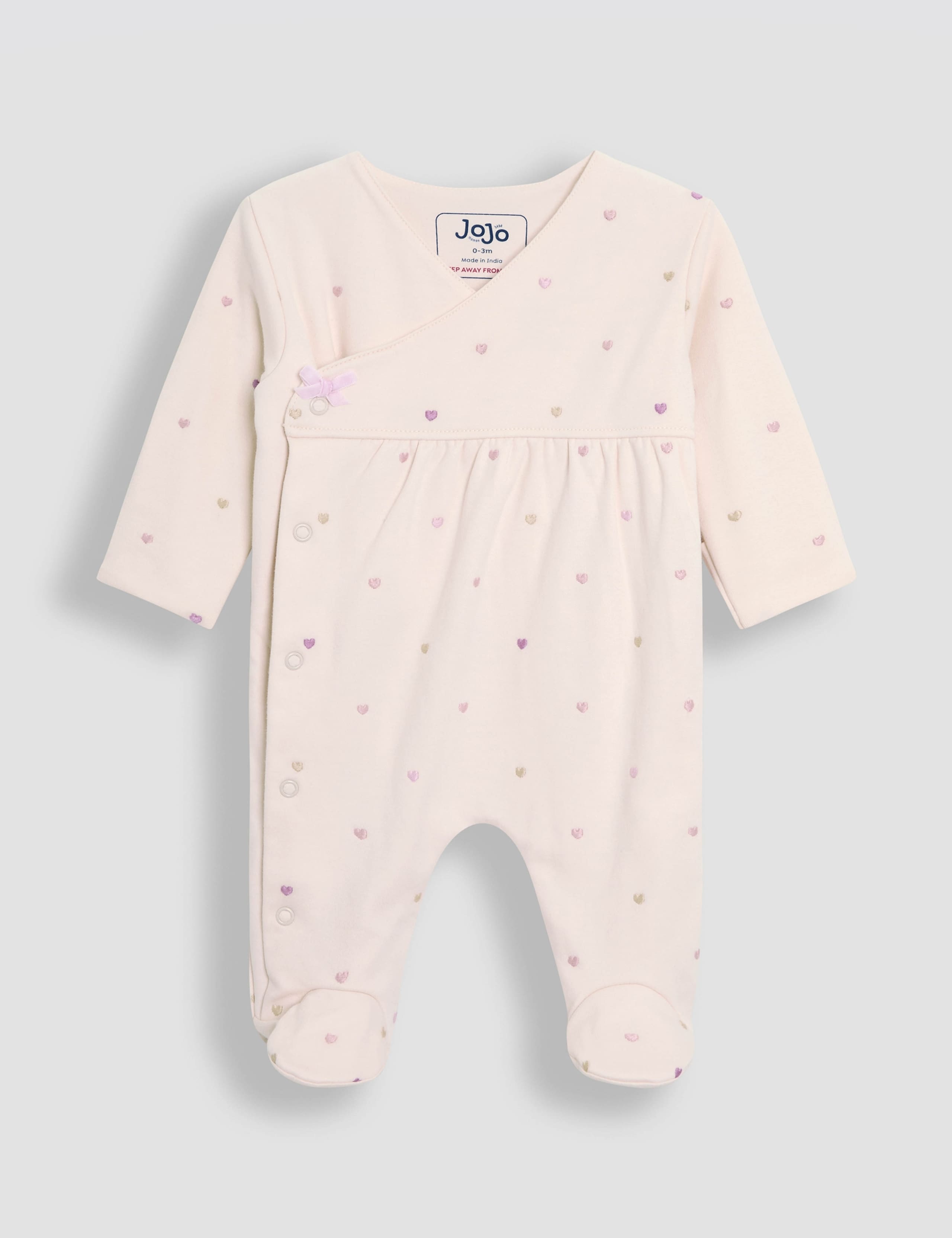 2pc Pure Cotton Heart Print Sleepsuit Set 5 of 7