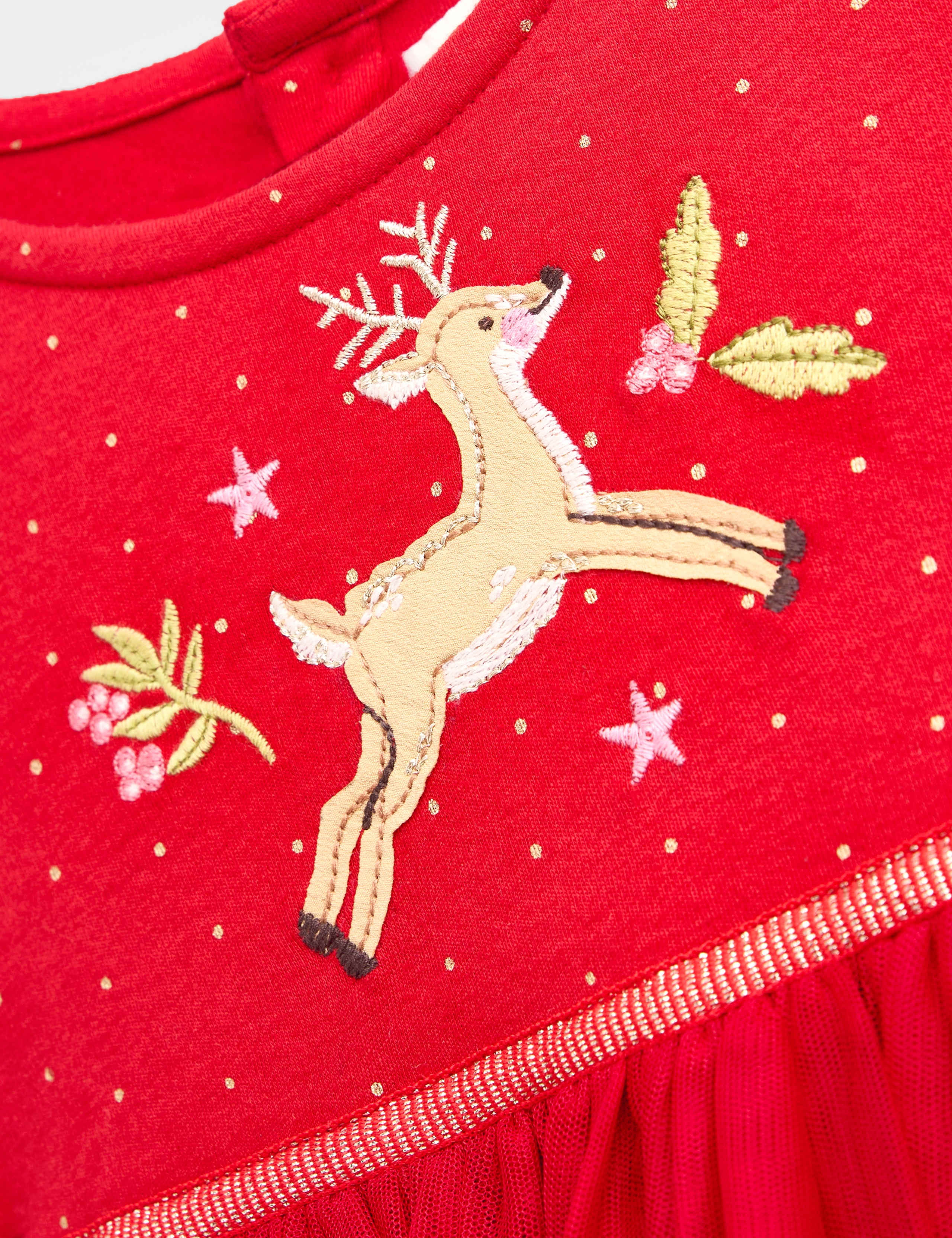 Tulle Reindeer Applique Dress 2 of 4