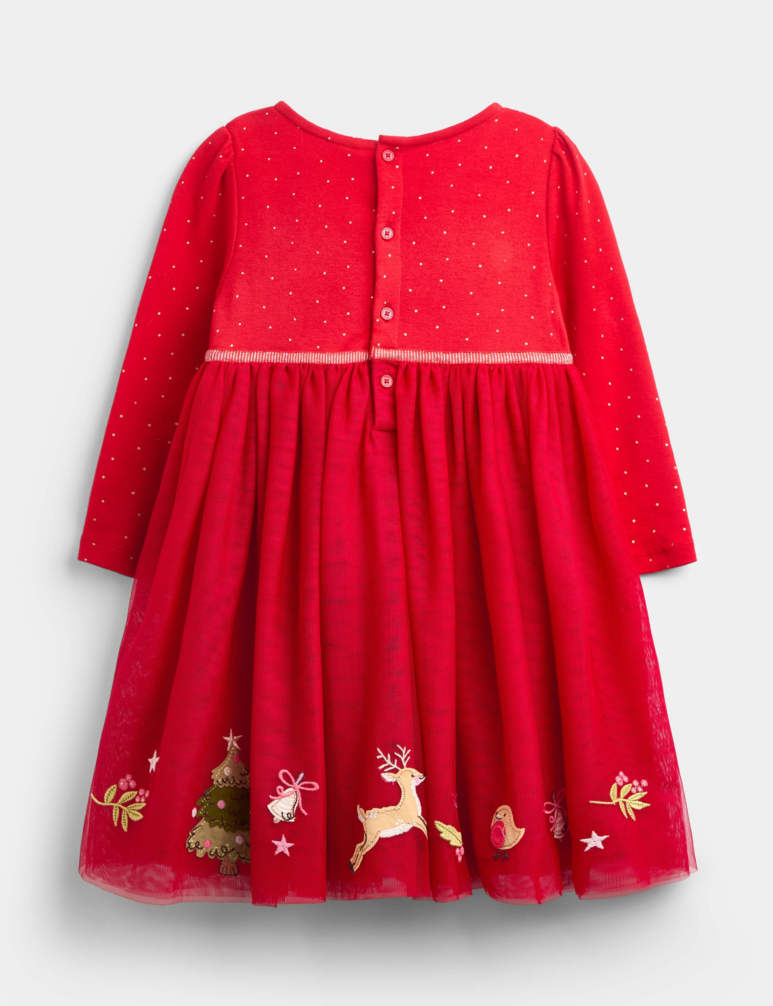 Tulle Reindeer Applique Dress 4 of 4