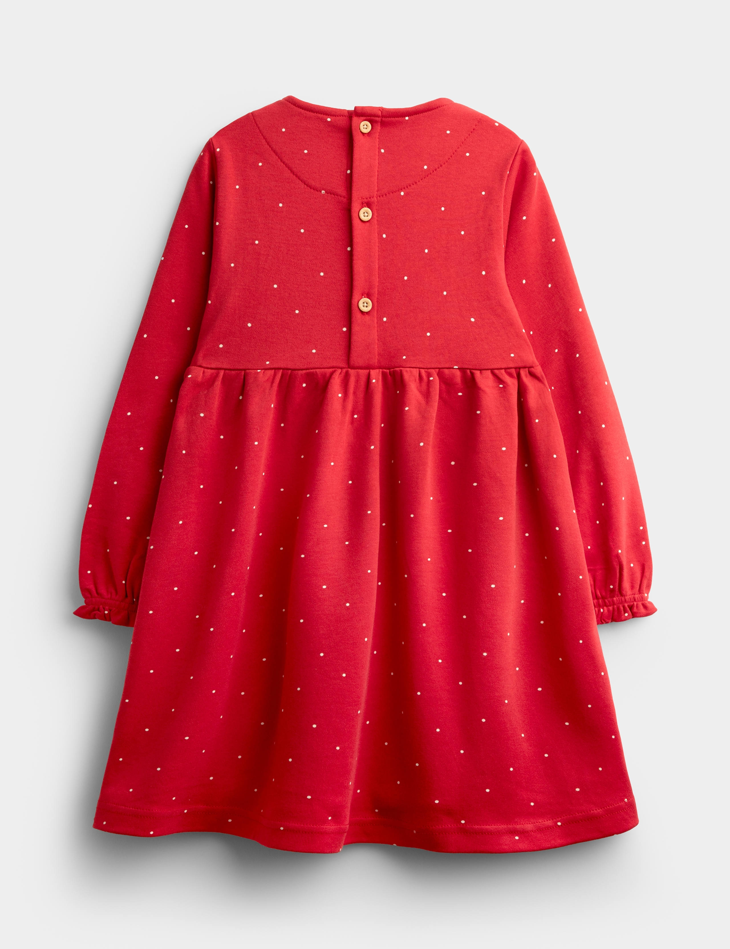 Cotton Jersey Reindeer Applique Dress 4 of 4