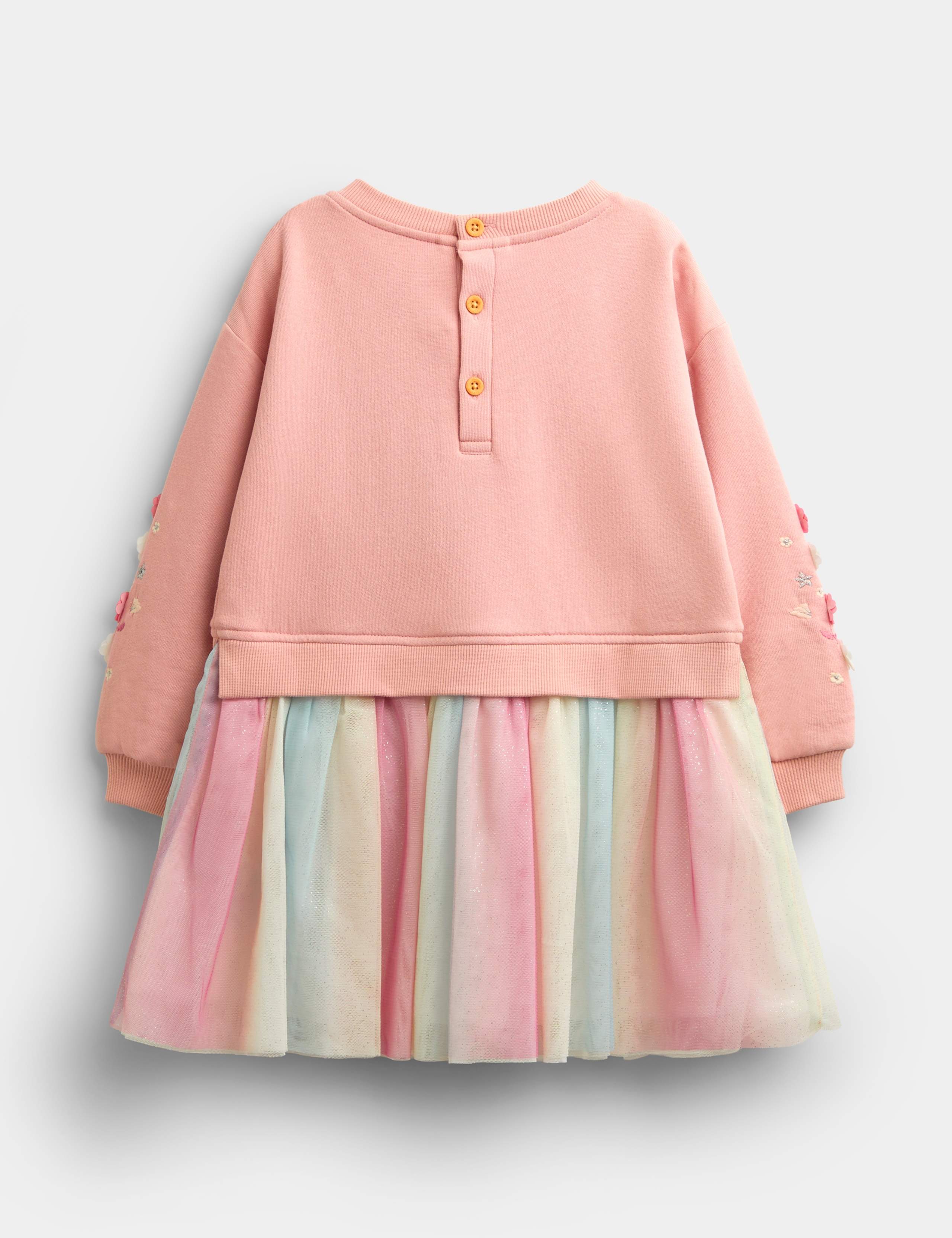 Pure Cotton Unicorn Sweatshirt Dress 2 of 5