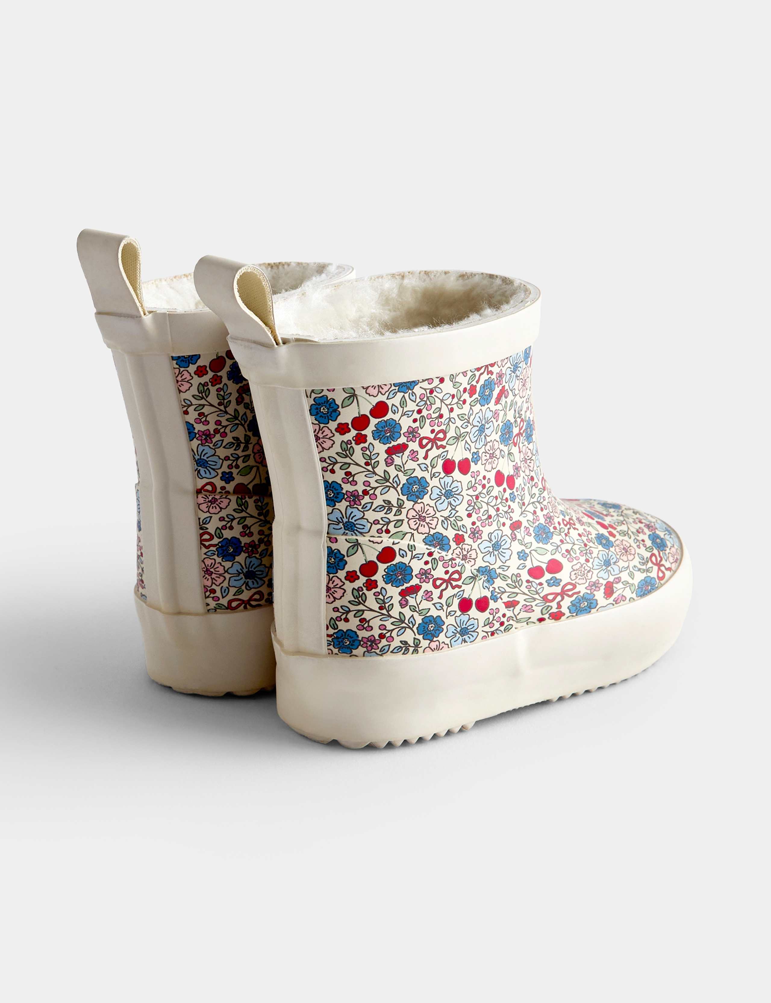 Kids Floral Fleece Lined Wellies 2 of 4