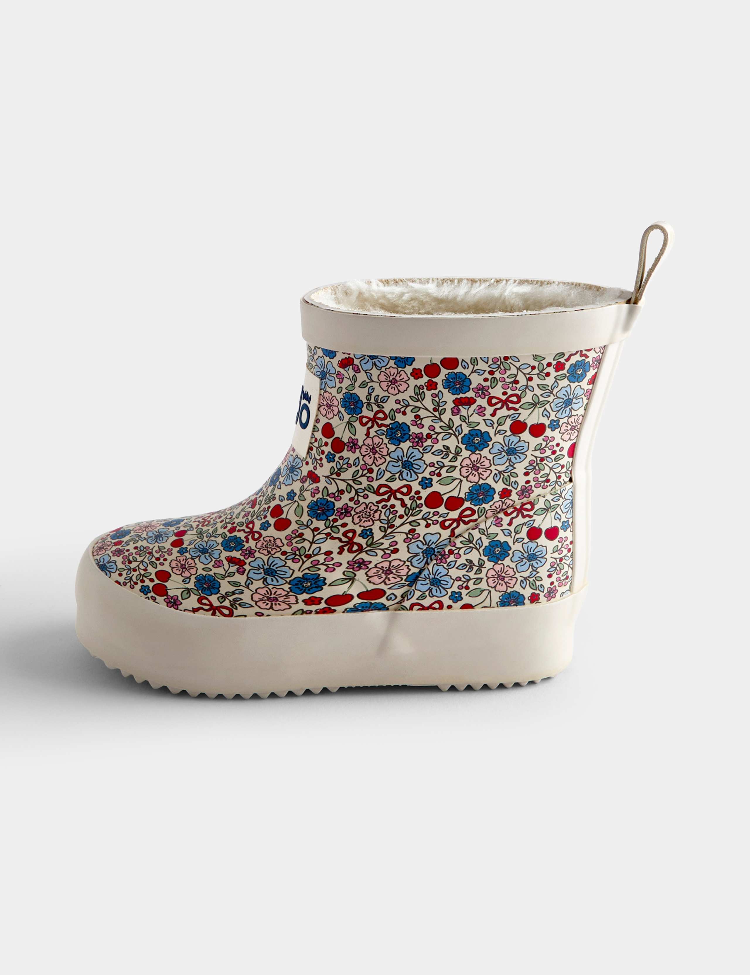 Kids Floral Fleece Lined Wellies 3 of 4