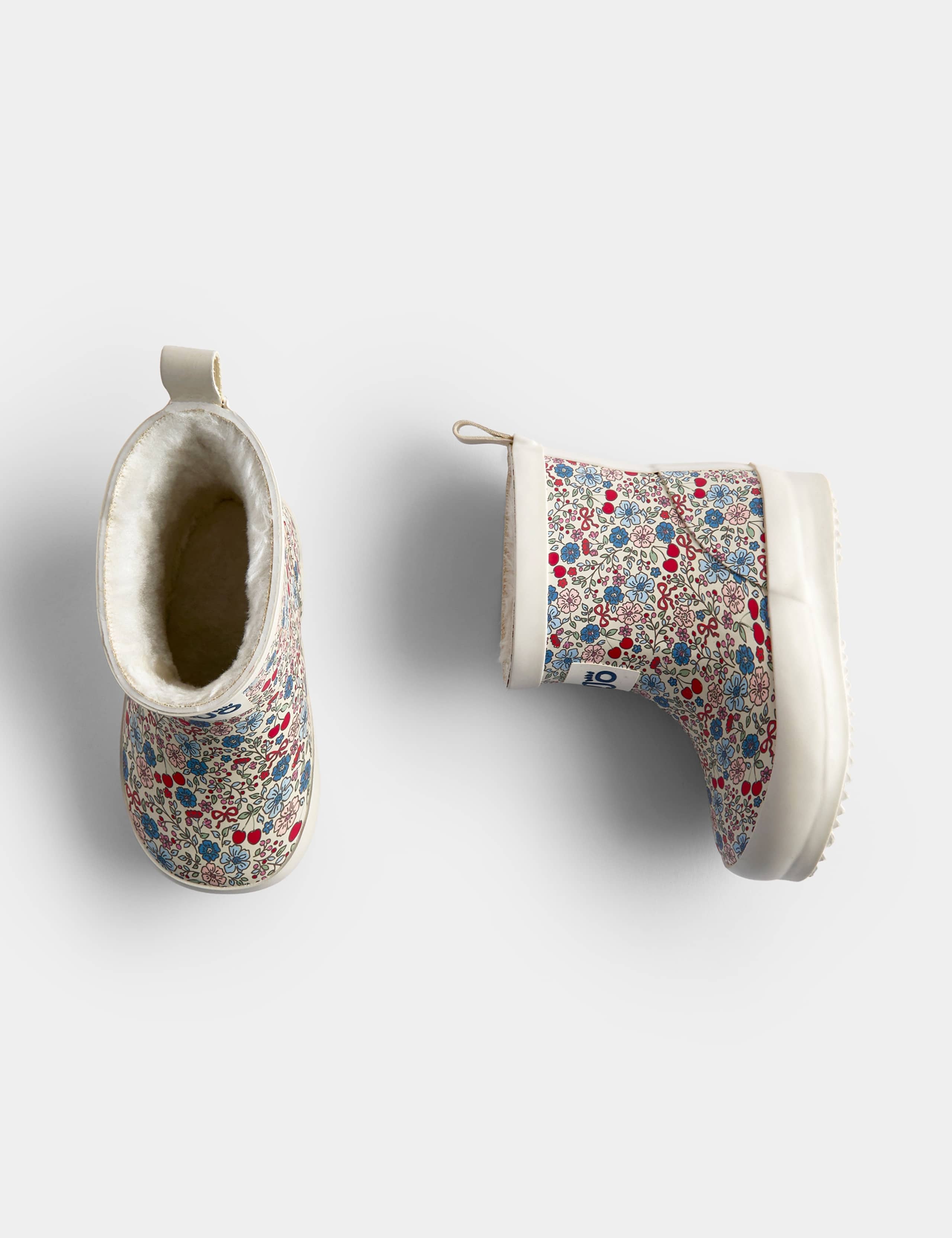 Kids Floral Fleece Lined Wellies 4 of 4