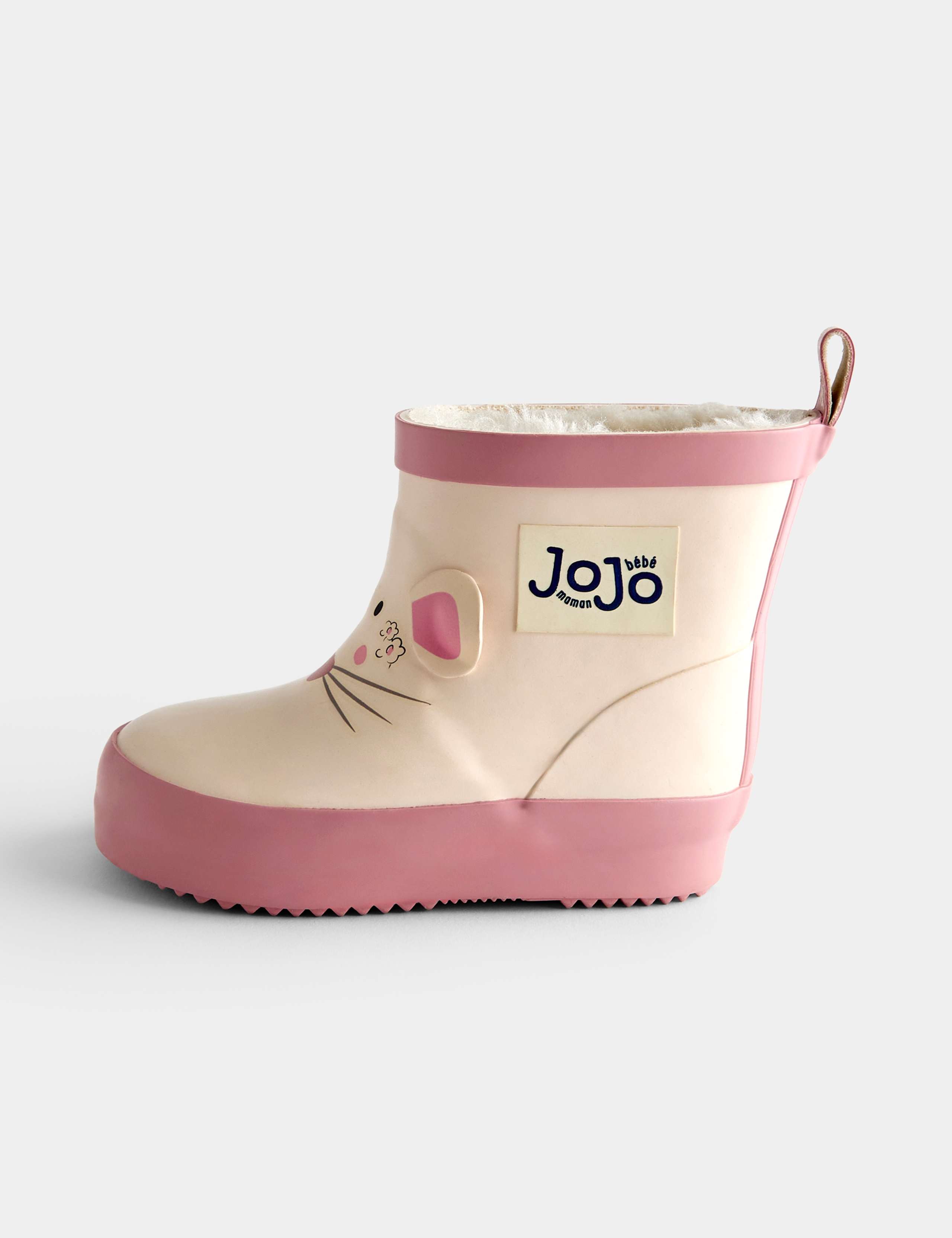 Kids Fleece Lined Mouse Wellies 3 of 4