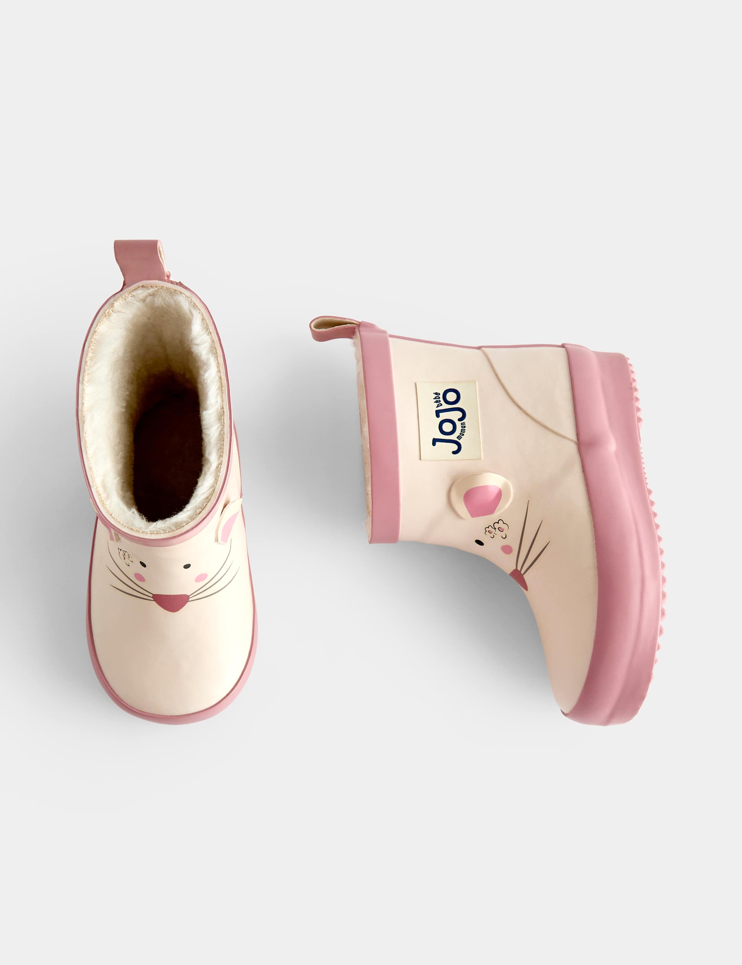 Kids Fleece Lined Mouse Wellies 4 of 4
