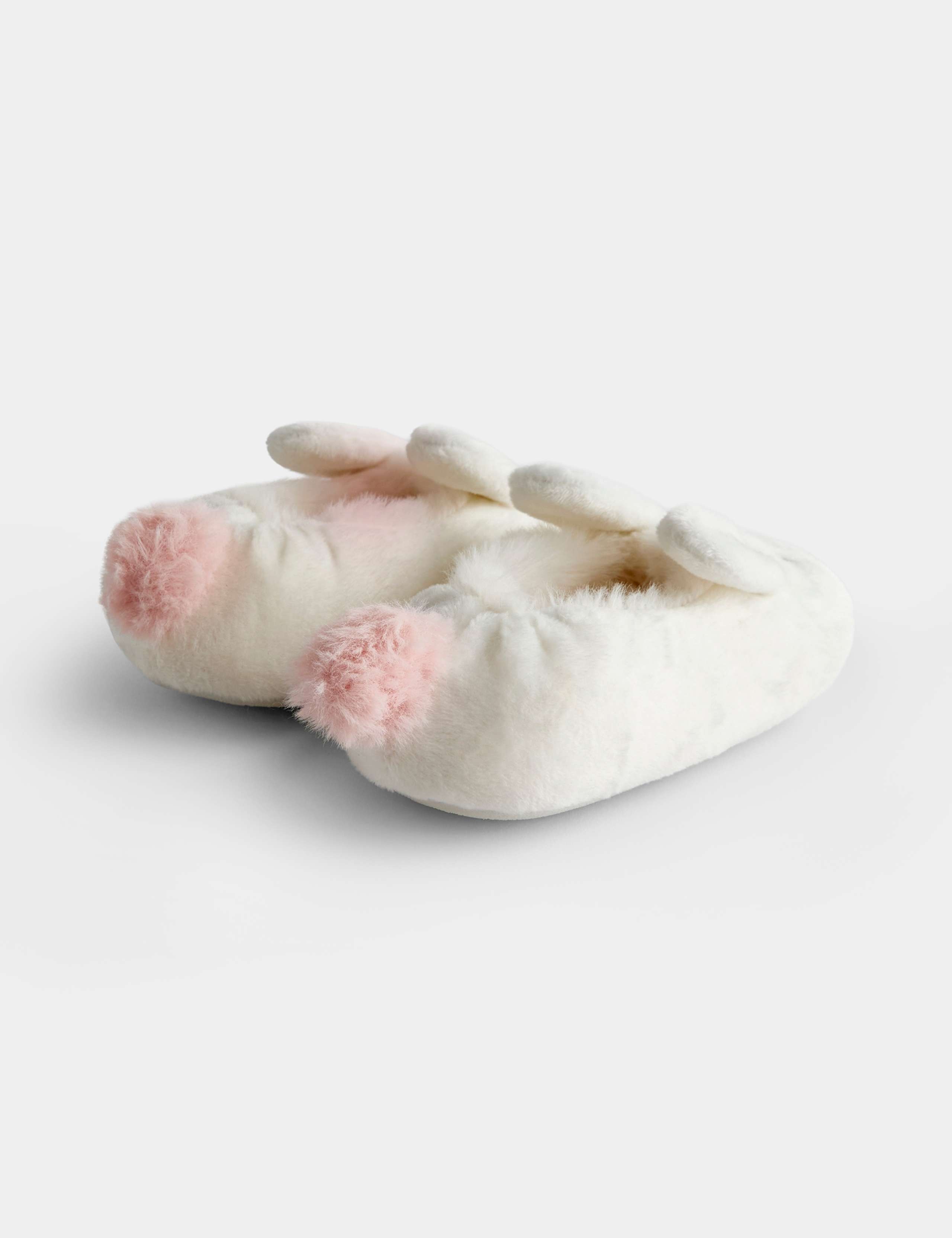 Kids Plush Lined Bunny Slippers 2 of 4