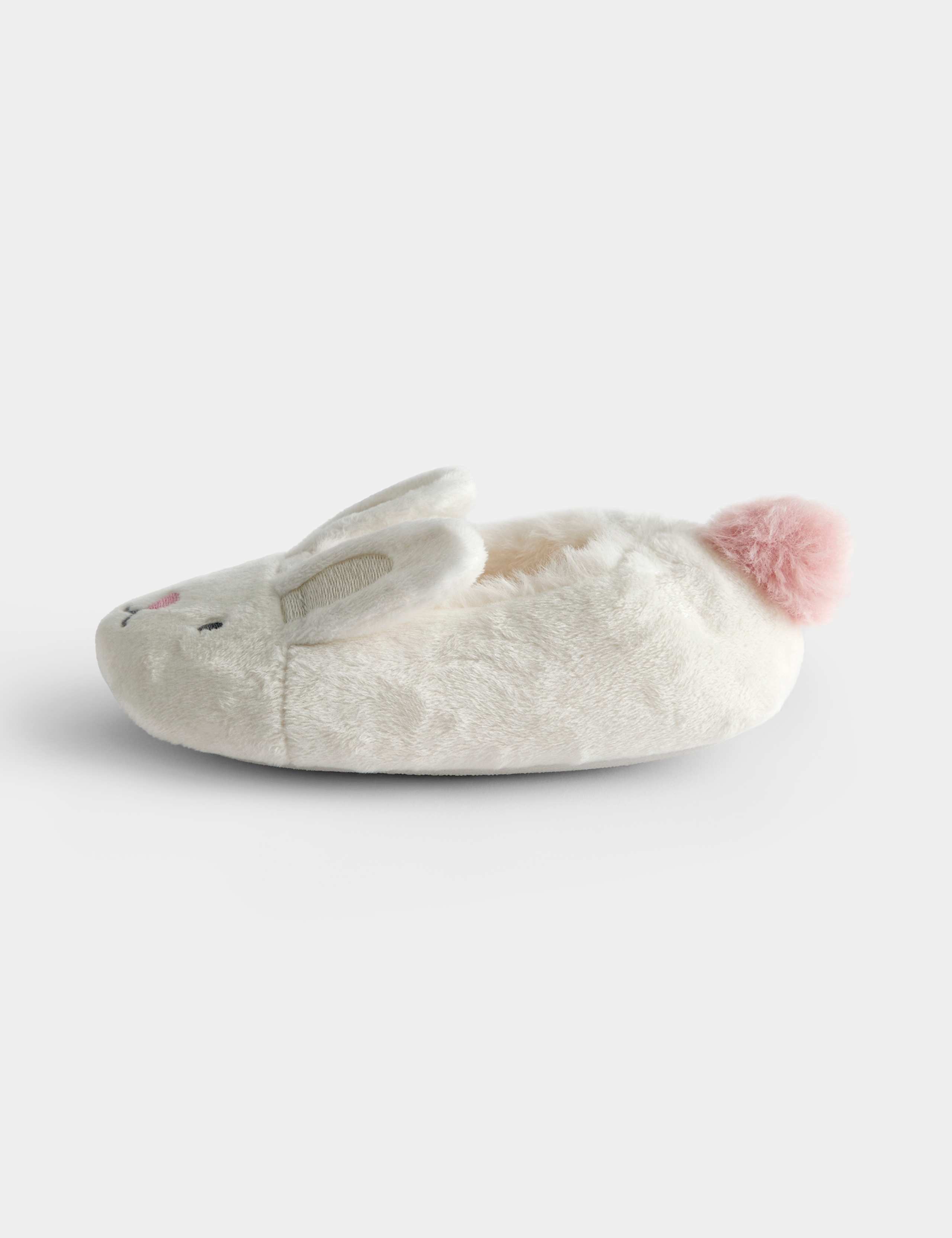 Kids Plush Lined Bunny Slippers 3 of 4
