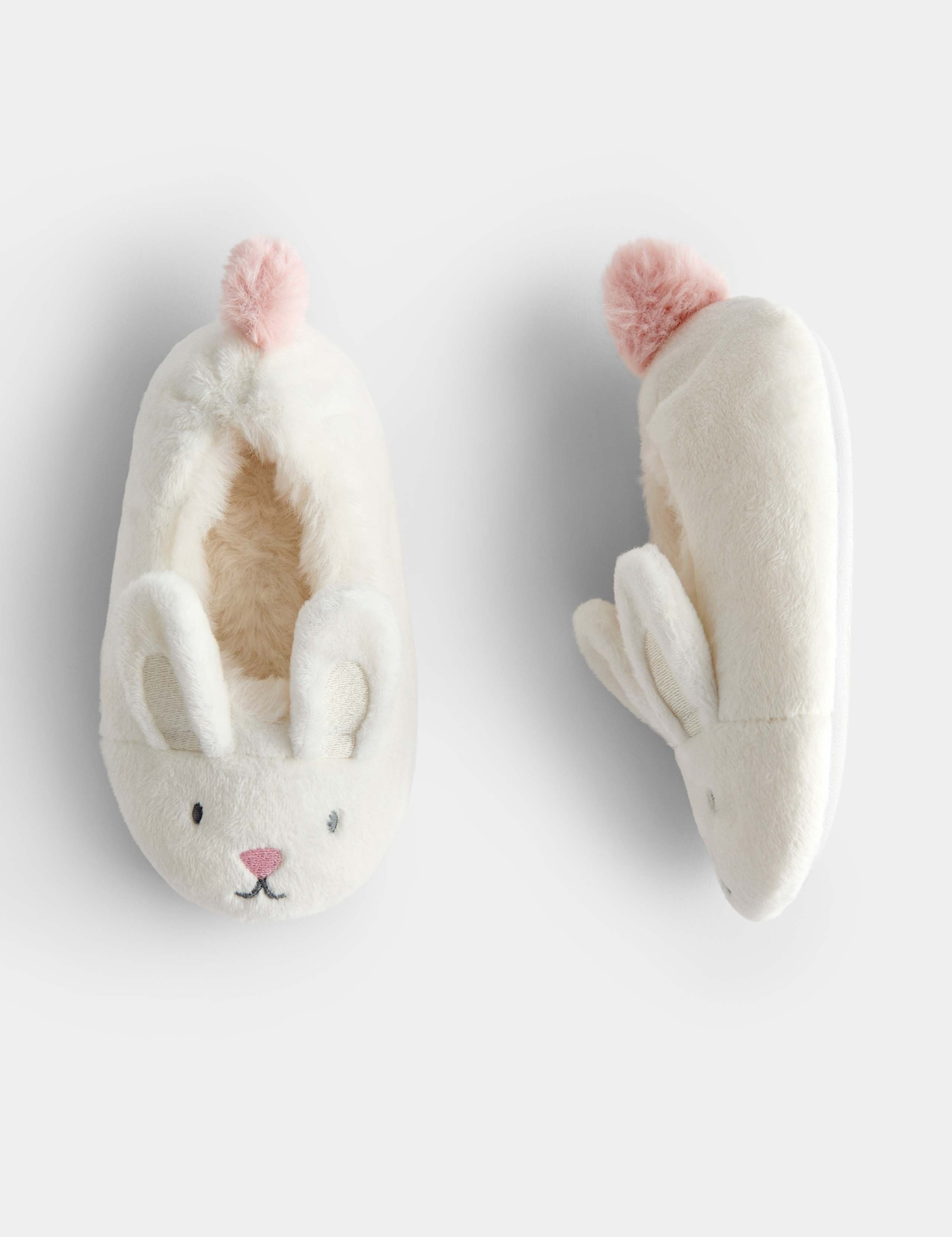 Kids Plush Lined Bunny Slippers 4 of 4