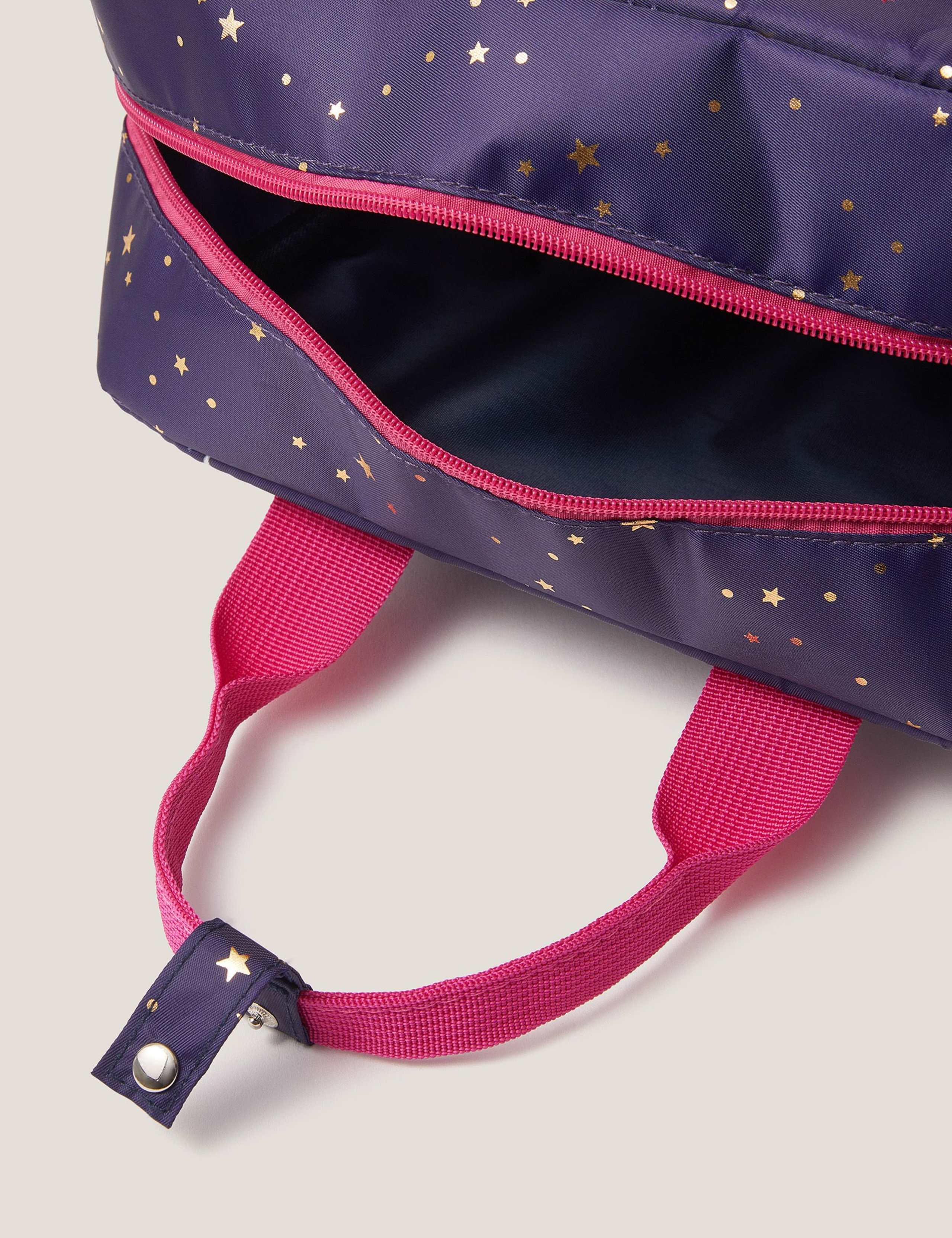 Floral Bow Pom Pom Charm Backpack 4 of 4