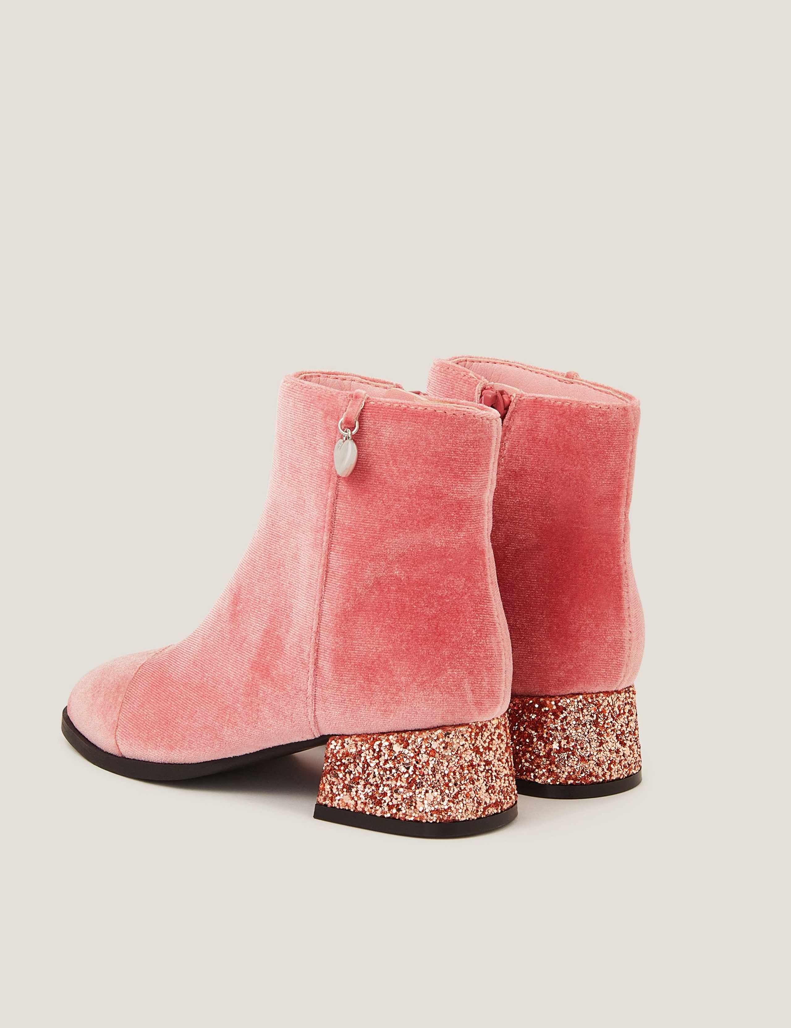 Kids' Velvet Glitter Boots (10 Small - 3 Large) 2 of 3