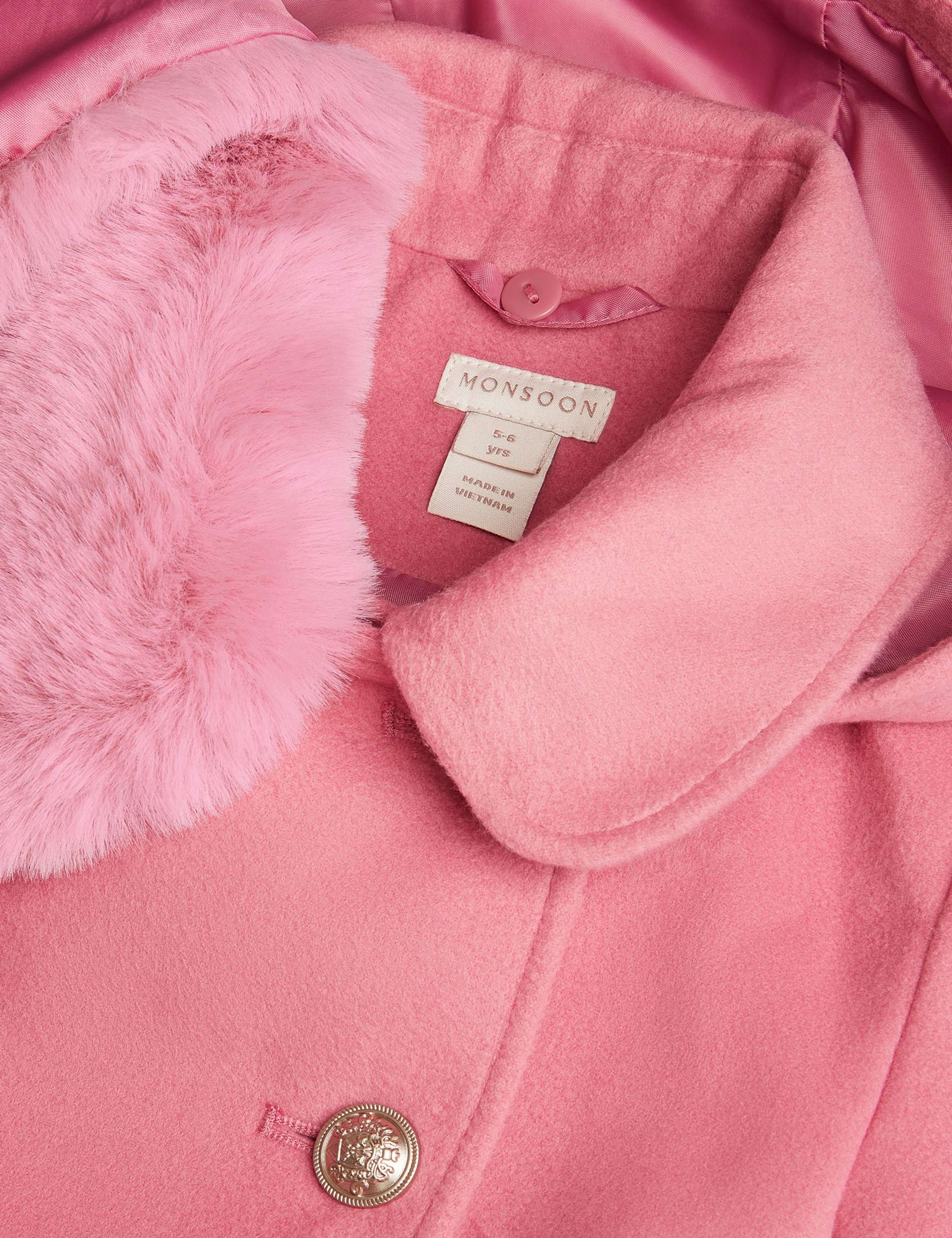 Faux Fur Collar Coat (3-13 Yrs) 3 of 3