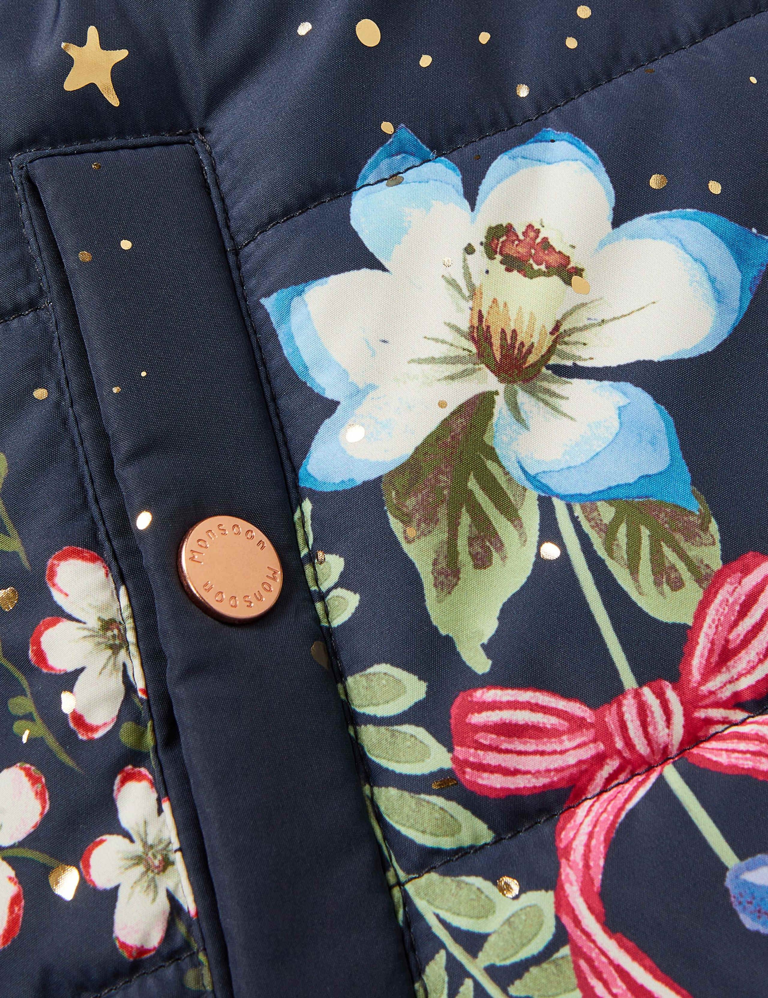 Floral Belted Hooded Coat (3-15 Yrs) 3 of 3