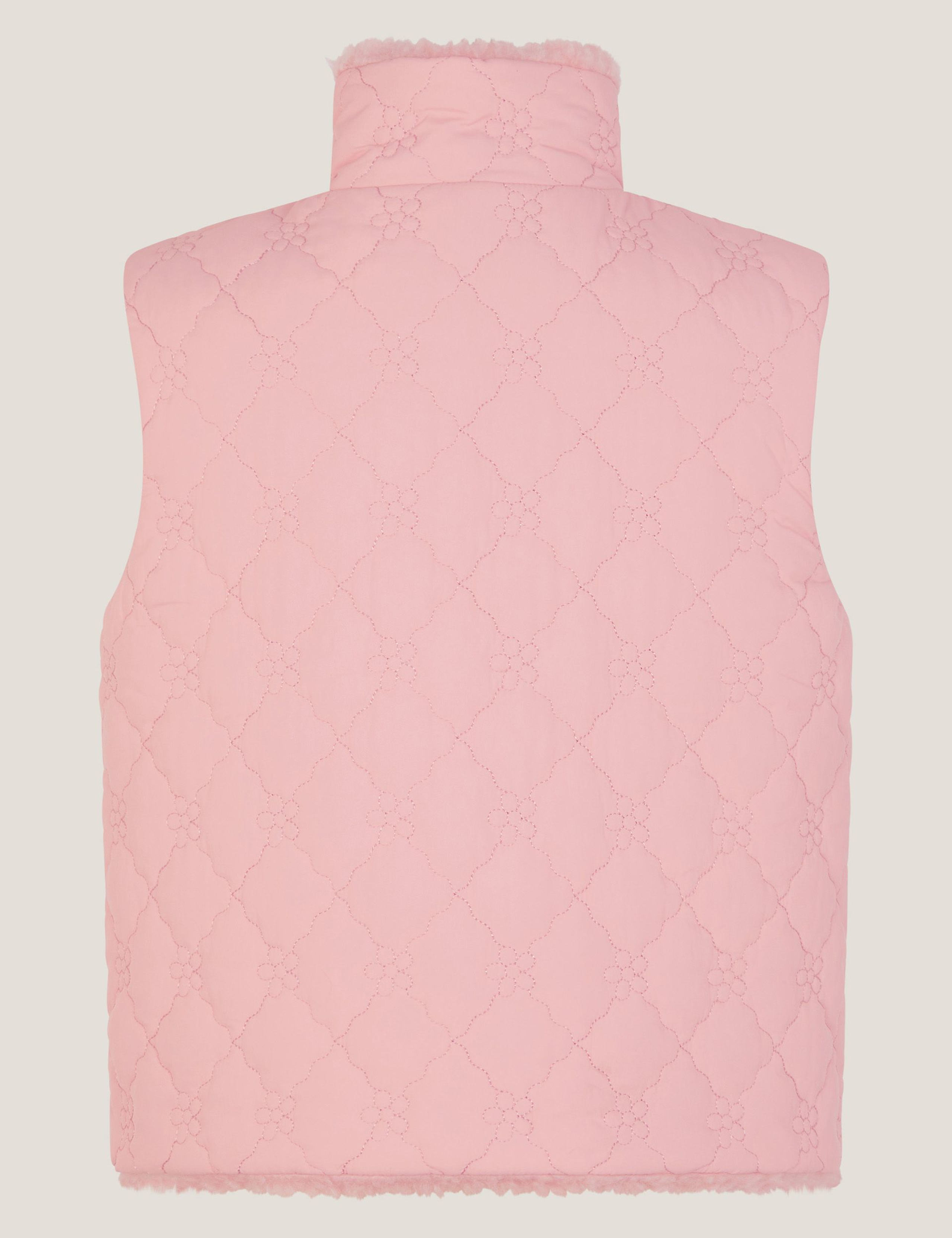 Floral Quilted Borg Lined Reversible Gilet 7 of 7