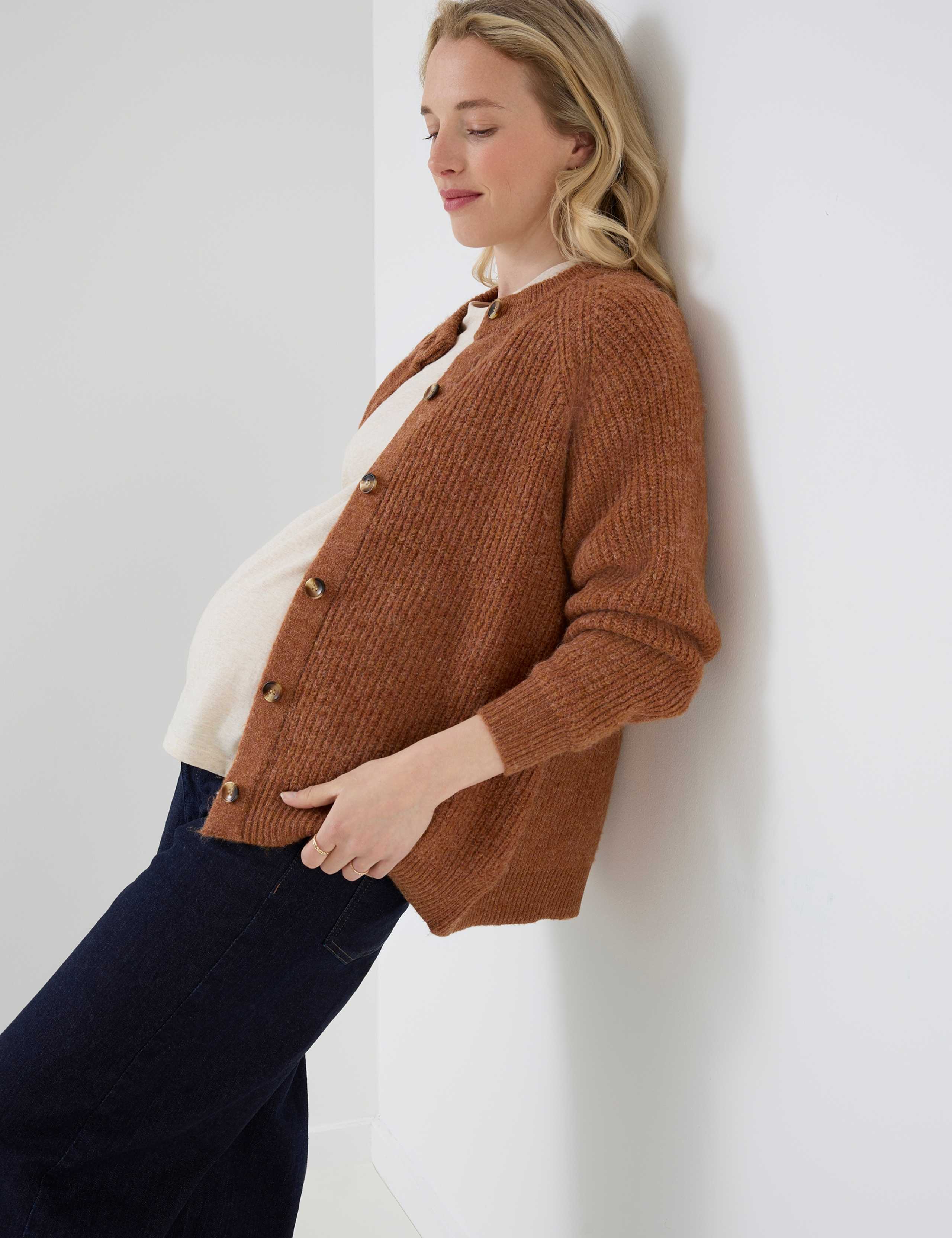 Maternity Long Sleeve Chunky Knit Cardigan 3 of 5
