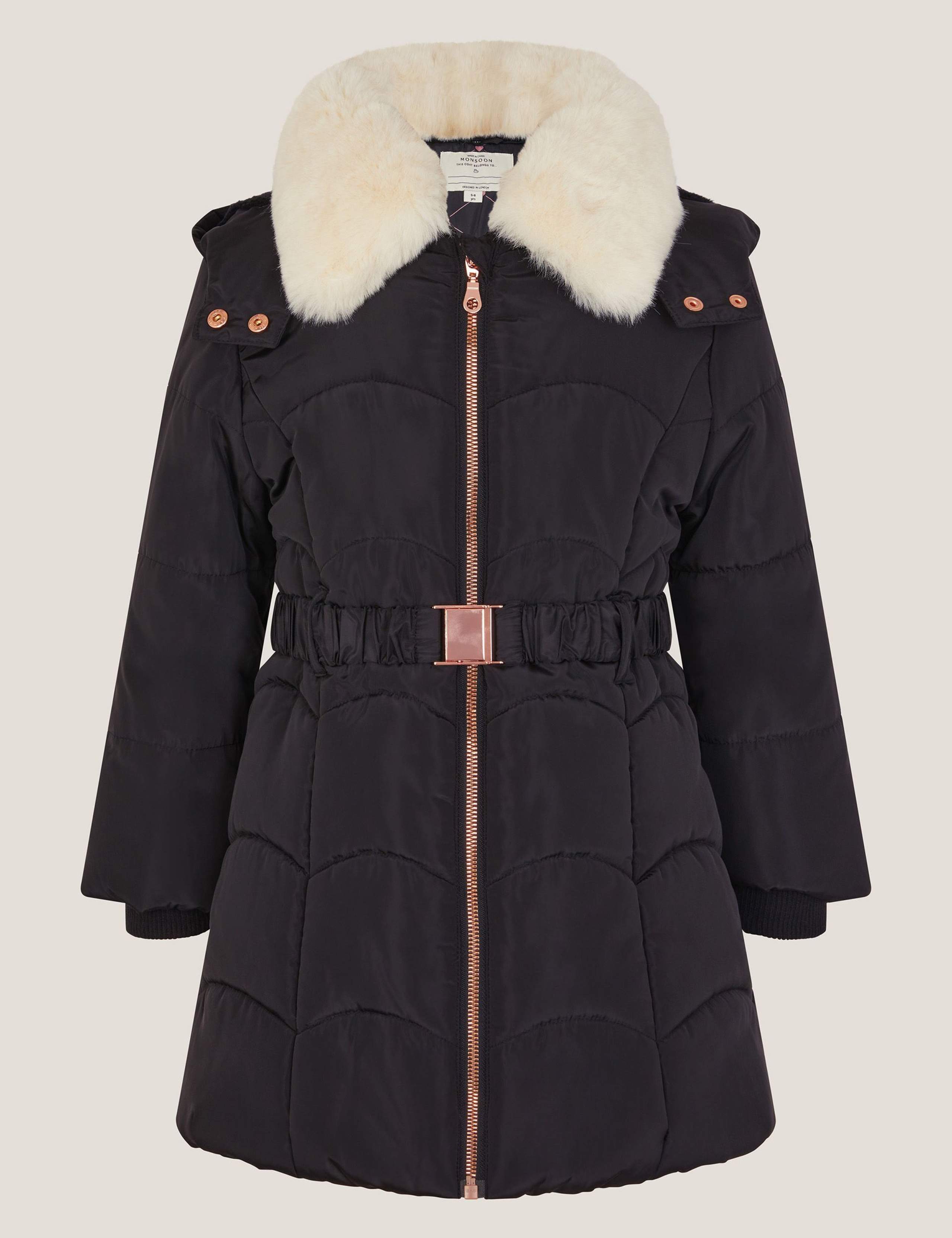 Hooded Belted Coat (3-13 Yrs) 2 of 4