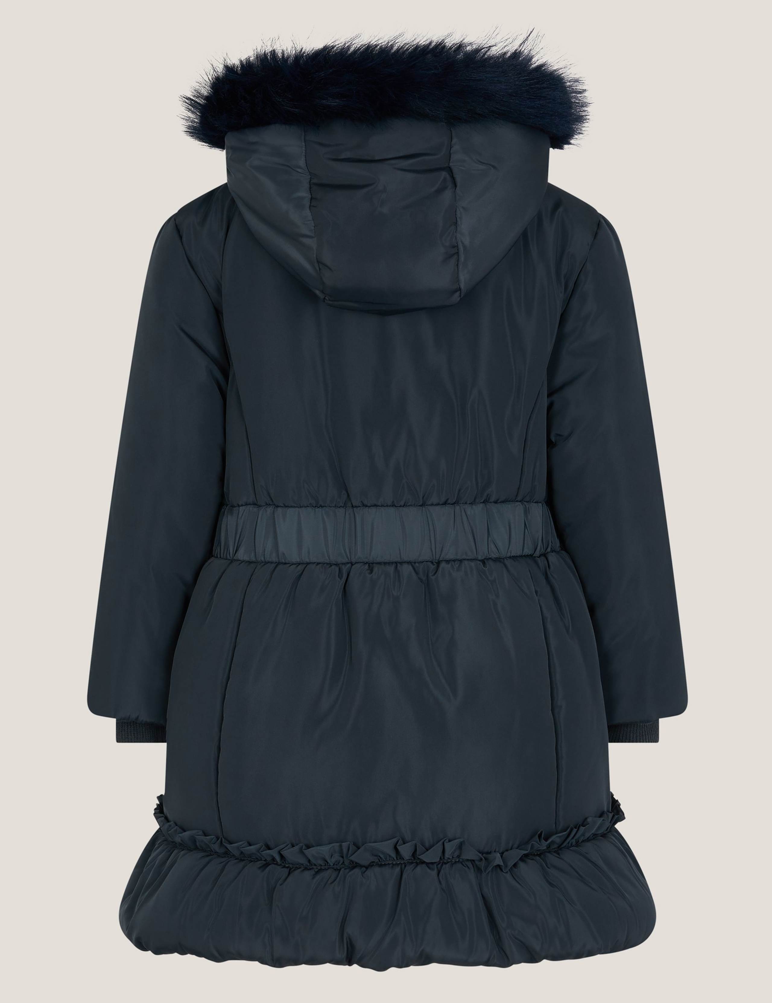 Frill Bow Hooded Padded Coat (3-15 Yrs) 3 of 4