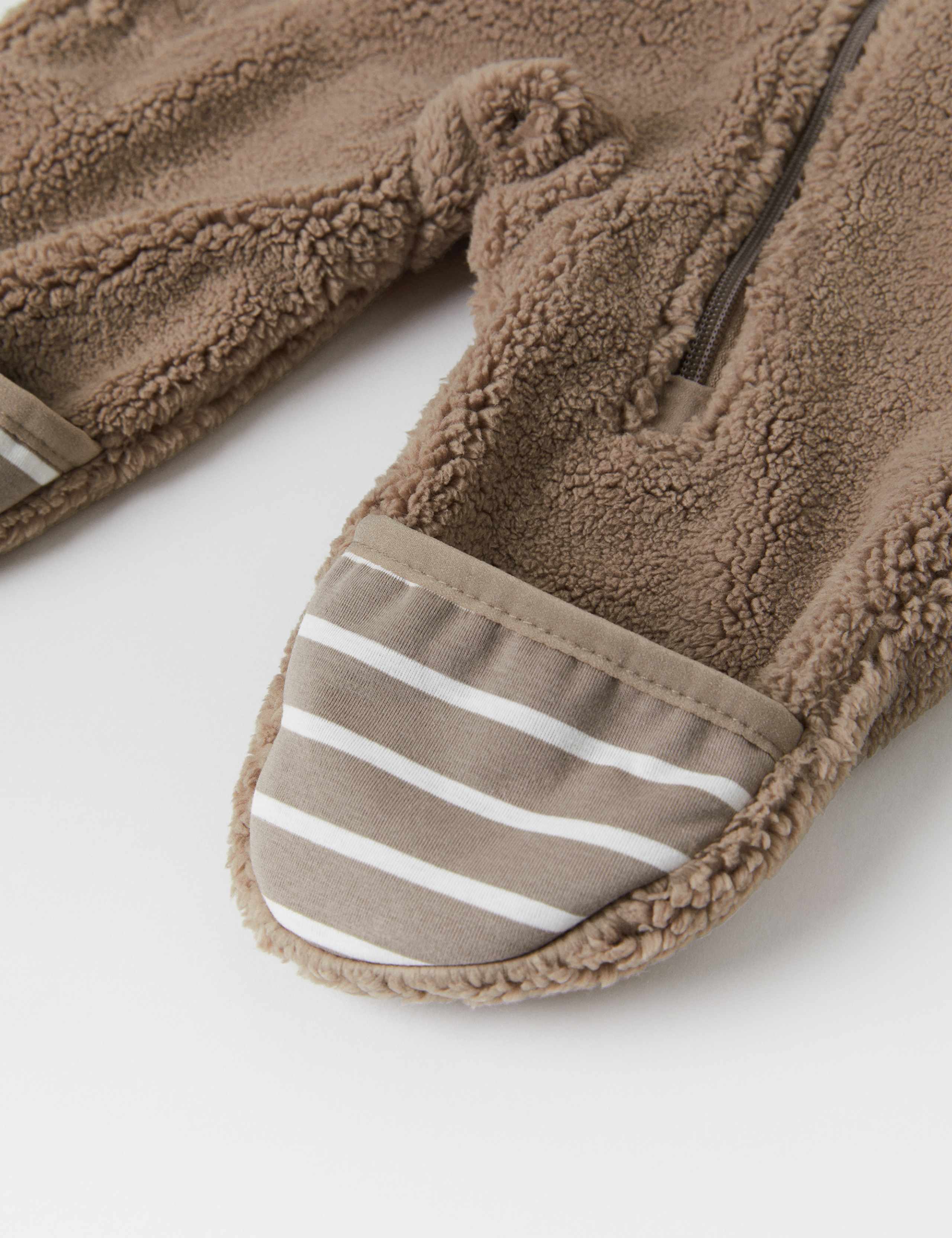 Fleece Hooded Zip Pramsuit (1-12 Mths) 3 of 6