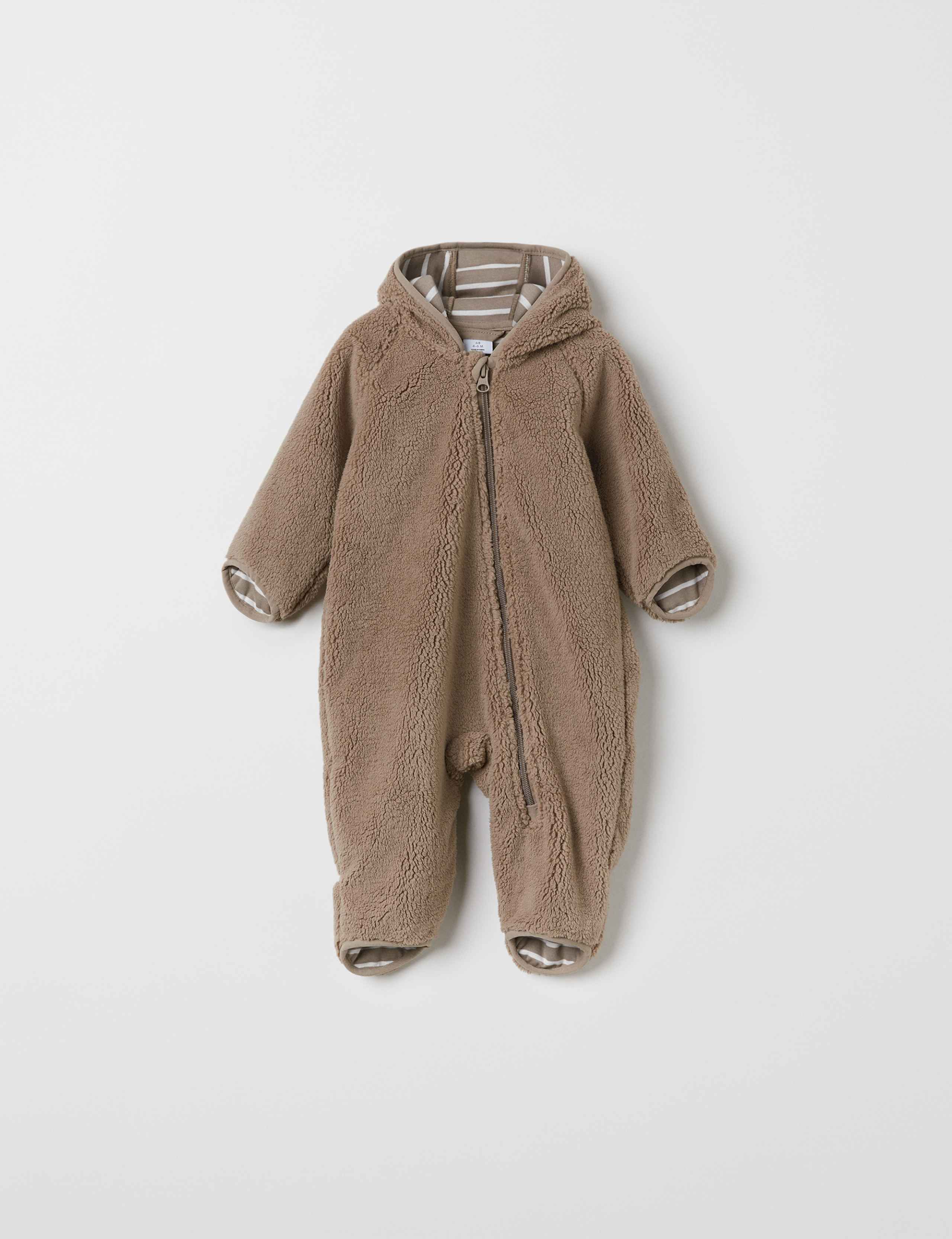 Fleece Hooded Zip Pramsuit (1-12 Mths) 4 of 6