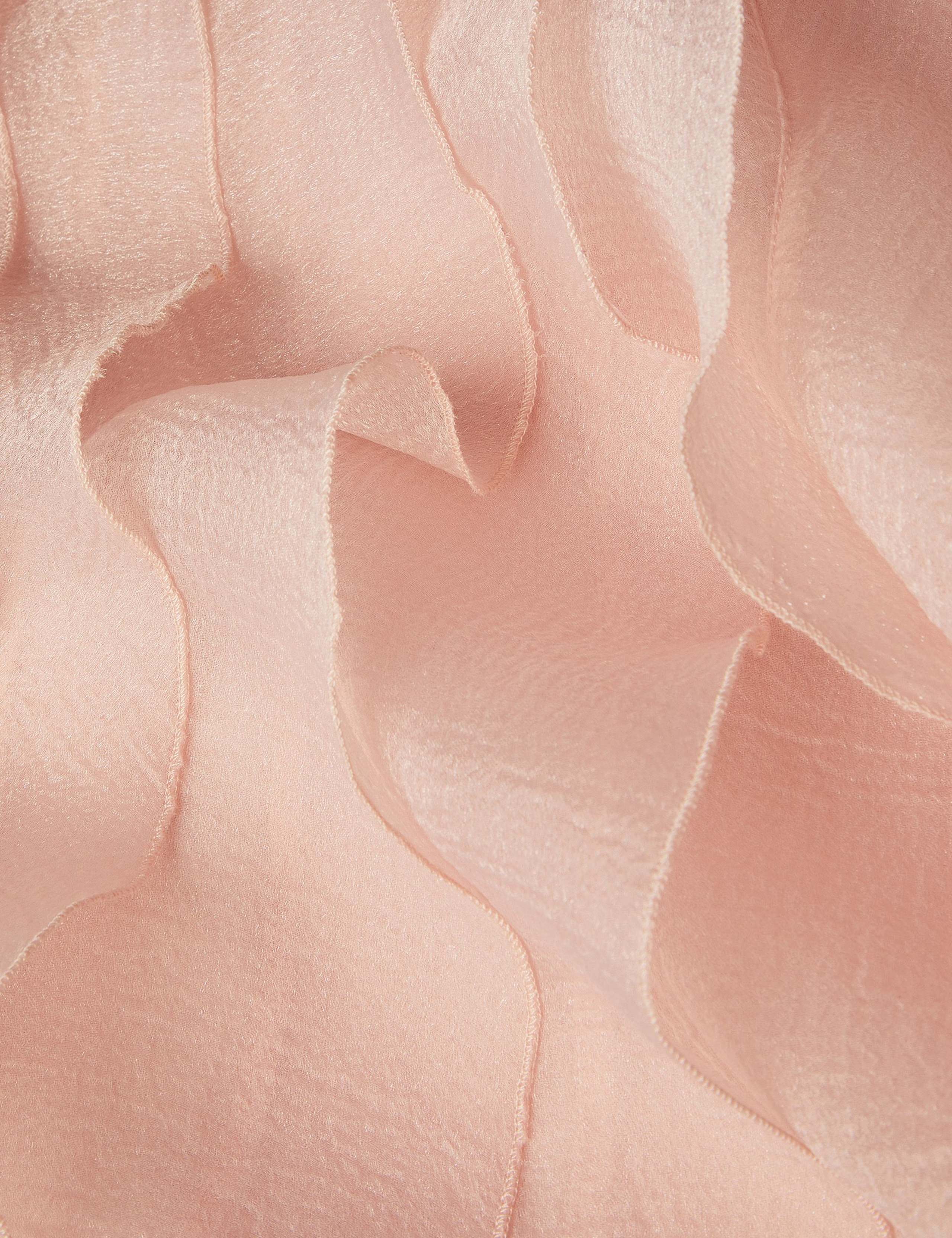Sequin Waterfall Ruffle Party Dress Pink 3 of 3