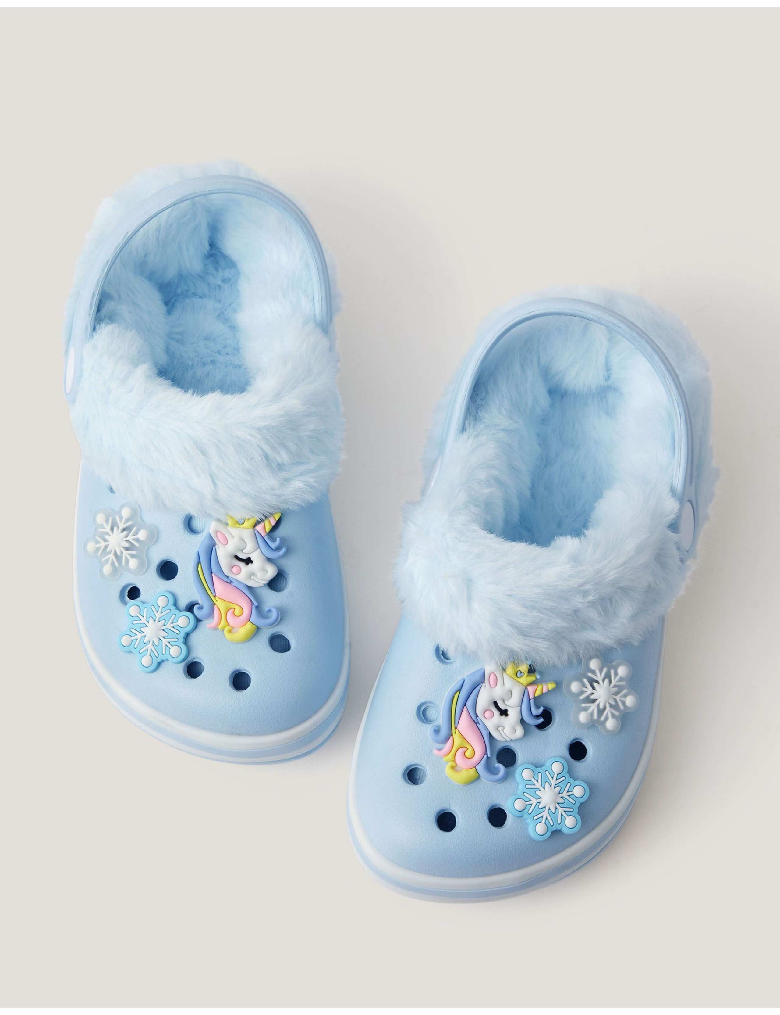 Kids' Fluffy Unicorn Clogs (7 Small - 4 Large) 3 of 3