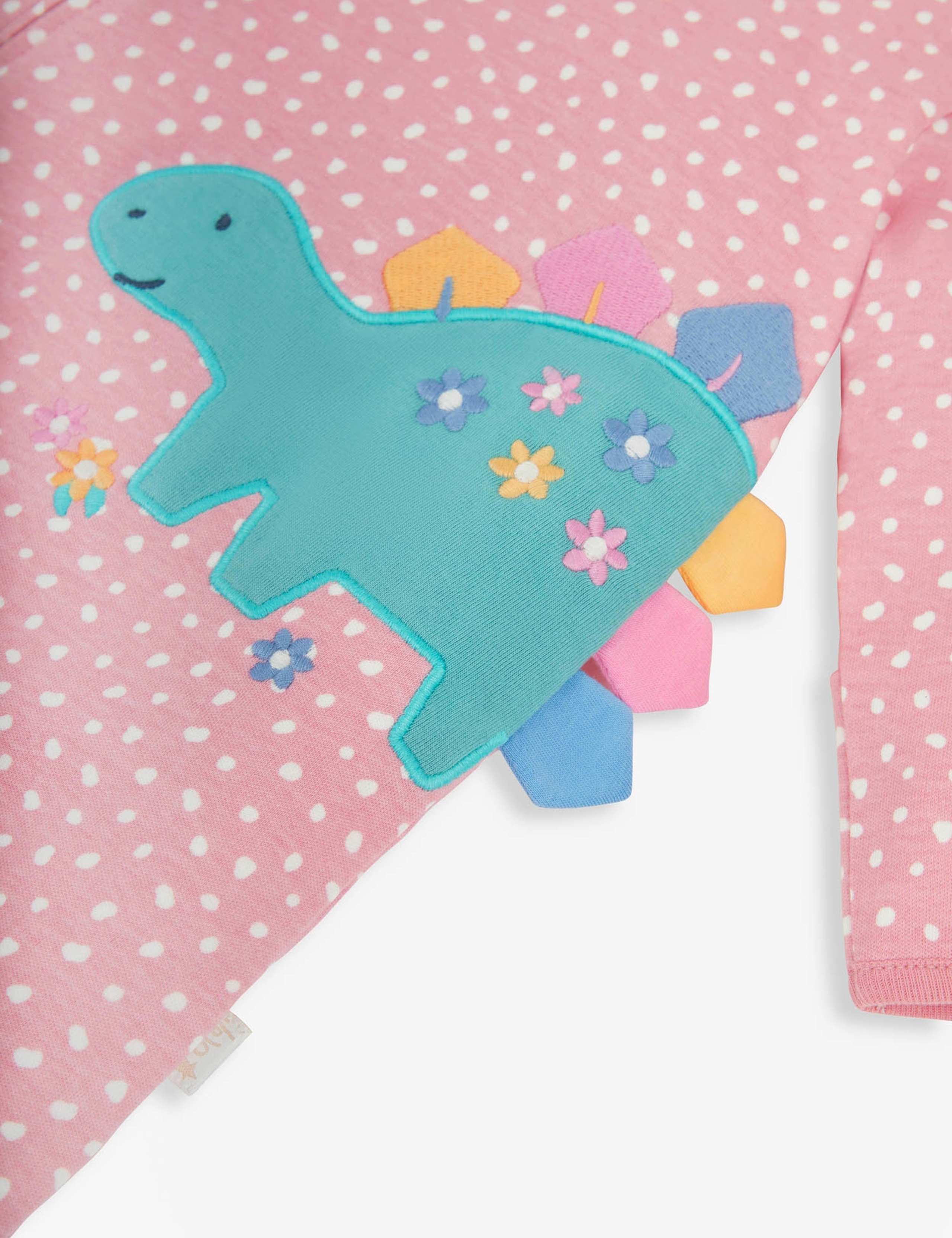 Pure Cotton Dinosaur Zip Sleepsuit (0-18 Mths) 4 of 5