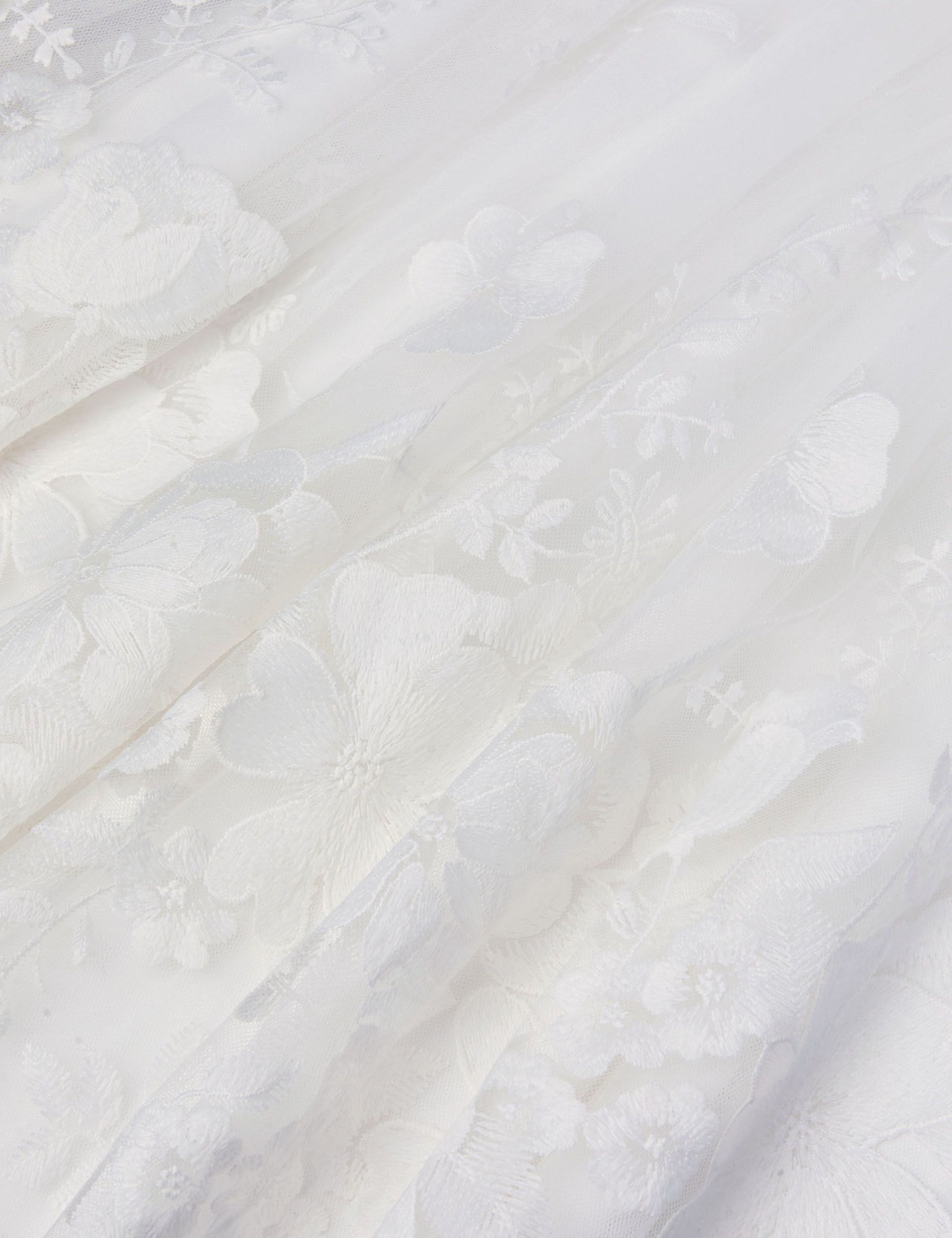 Satin Embroidered Floral Dress (2-15 Years) 2 of 3