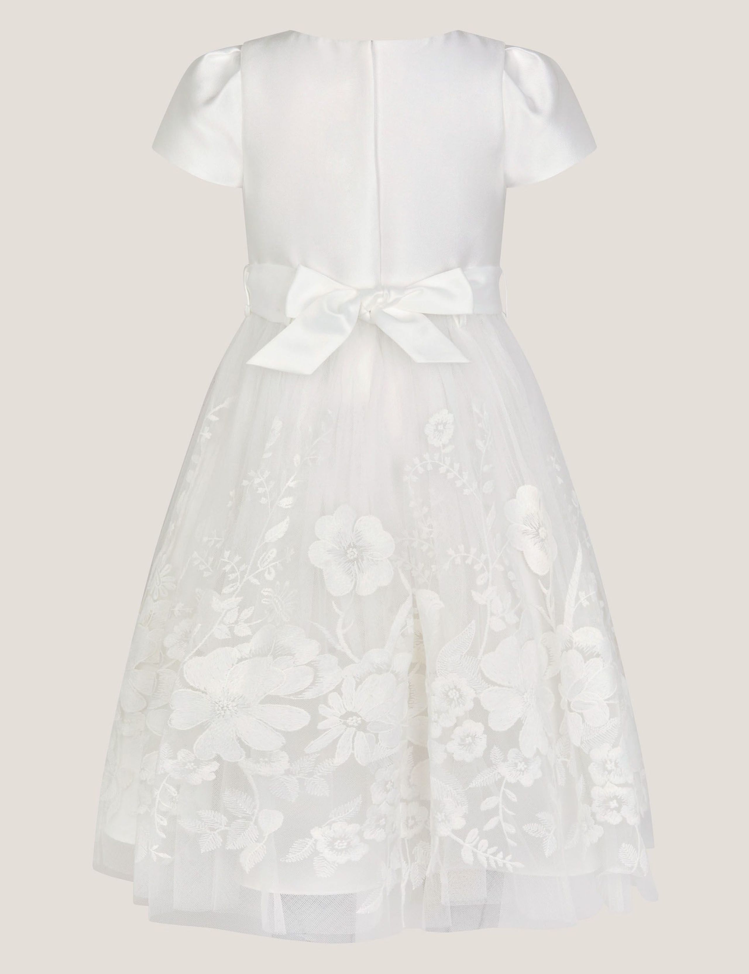 Satin Embroidered Floral Dress (2-15 Yrs) 3 of 3