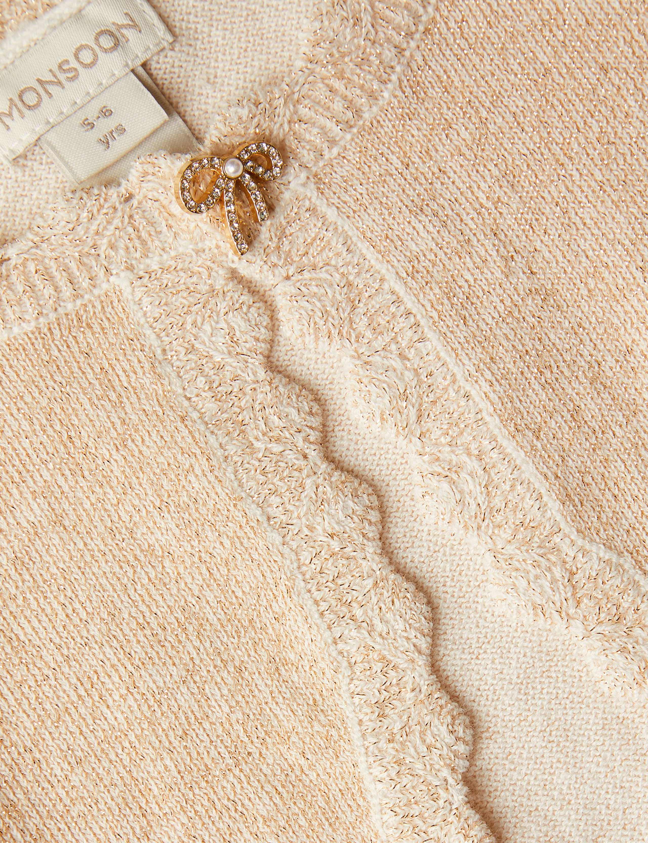 Cotton Rich Bow Button Cardigan (3-15 Years) 3 of 3