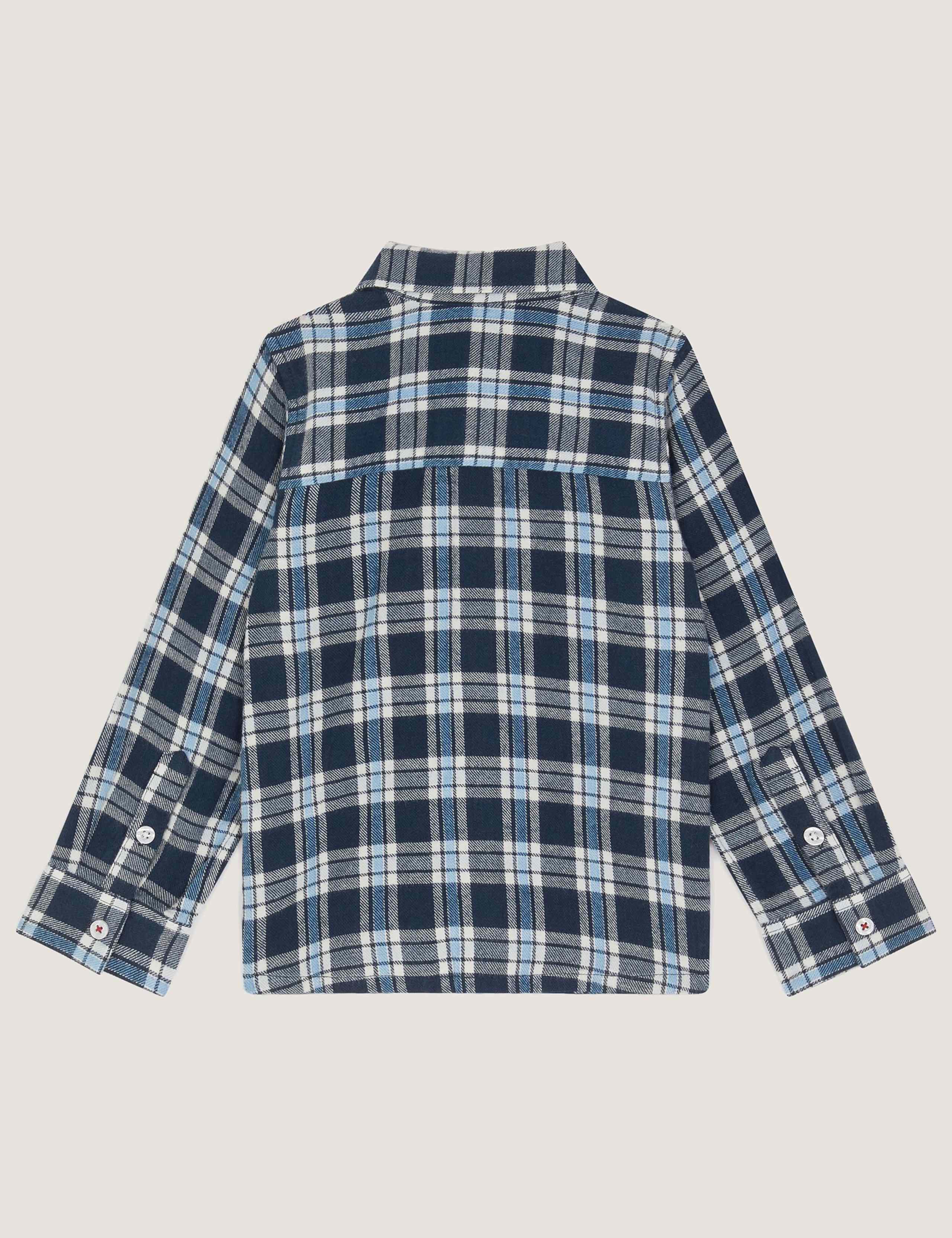 Pure Cotton 73 Logo Check Shirt (2-13 Yrs) 2 of 3