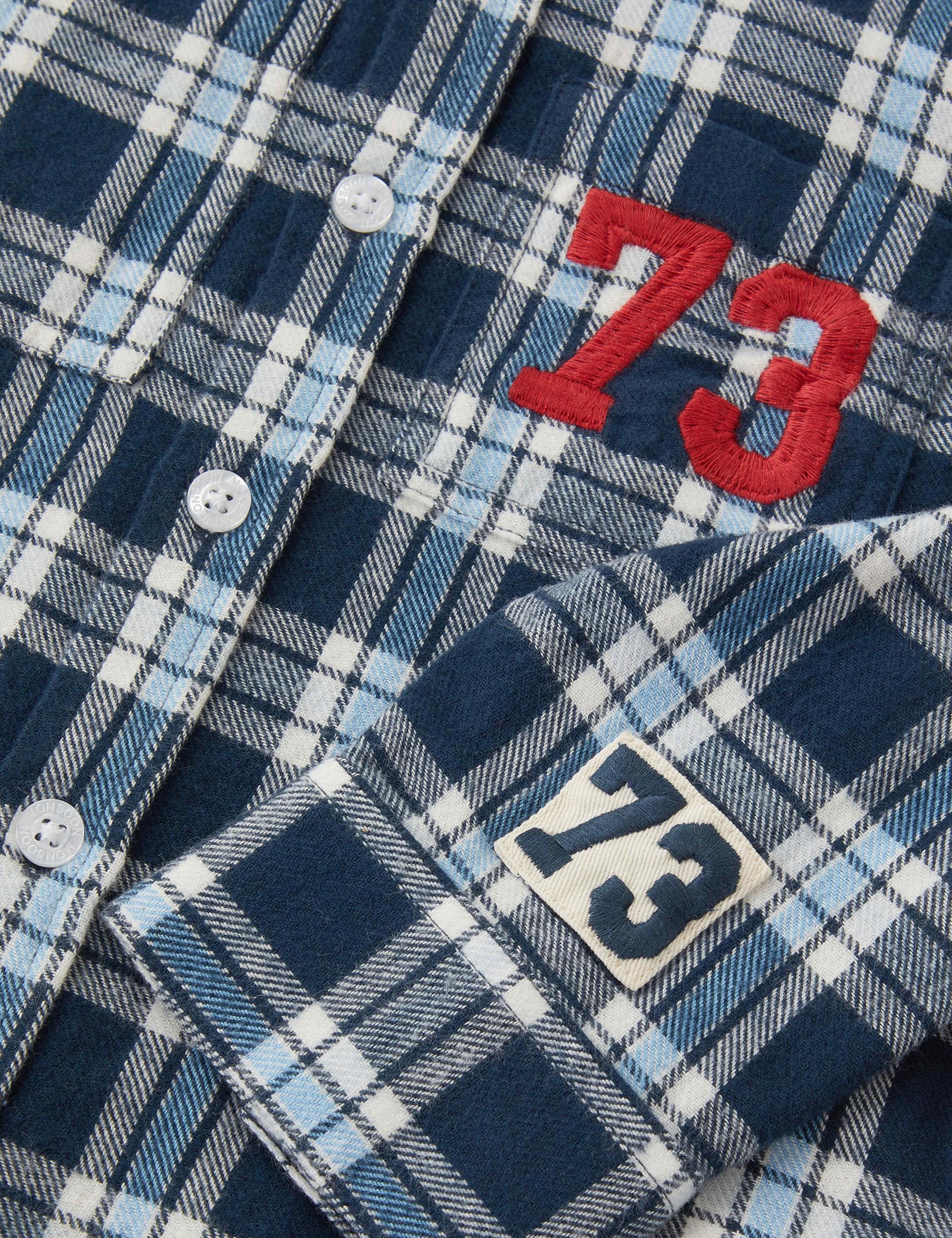 Pure Cotton 73 Logo Check Shirt (2-13 Yrs) 3 of 3