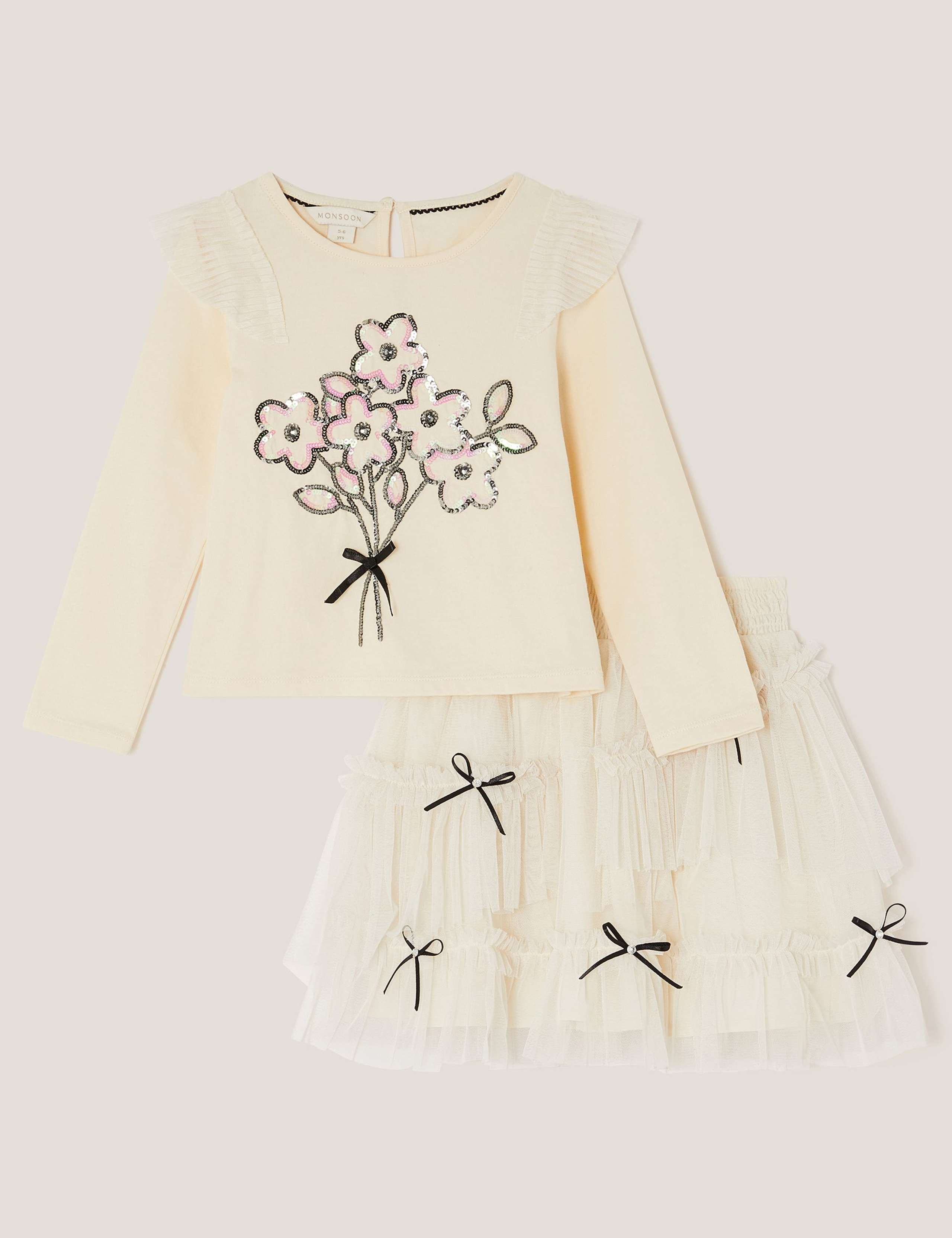 Sequin Top and Bow Mesh Skirt Outfit (3-15 Yrs) 2 of 4