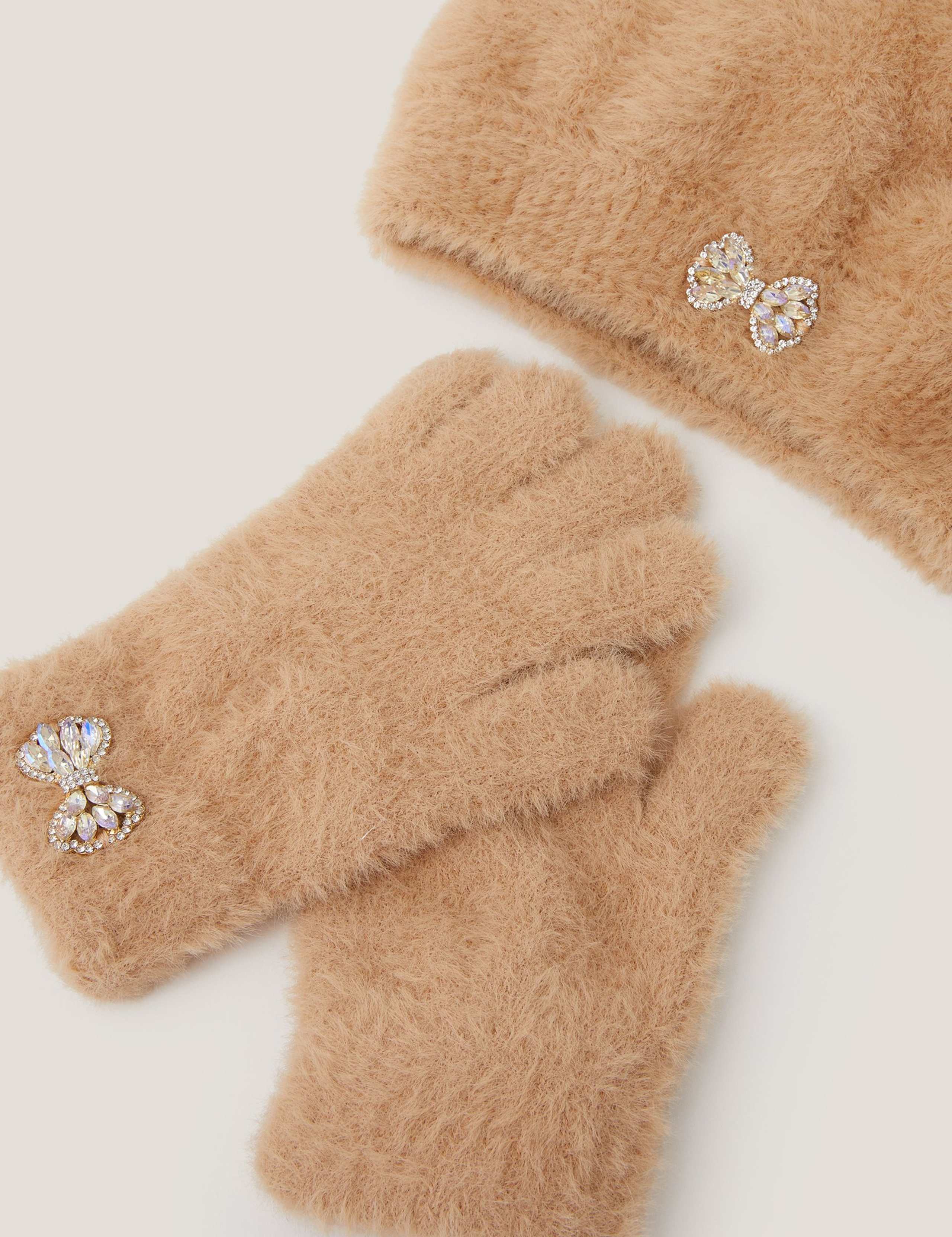 Embellished Hat and Glove Set (3-13 Yrs) 2 of 2