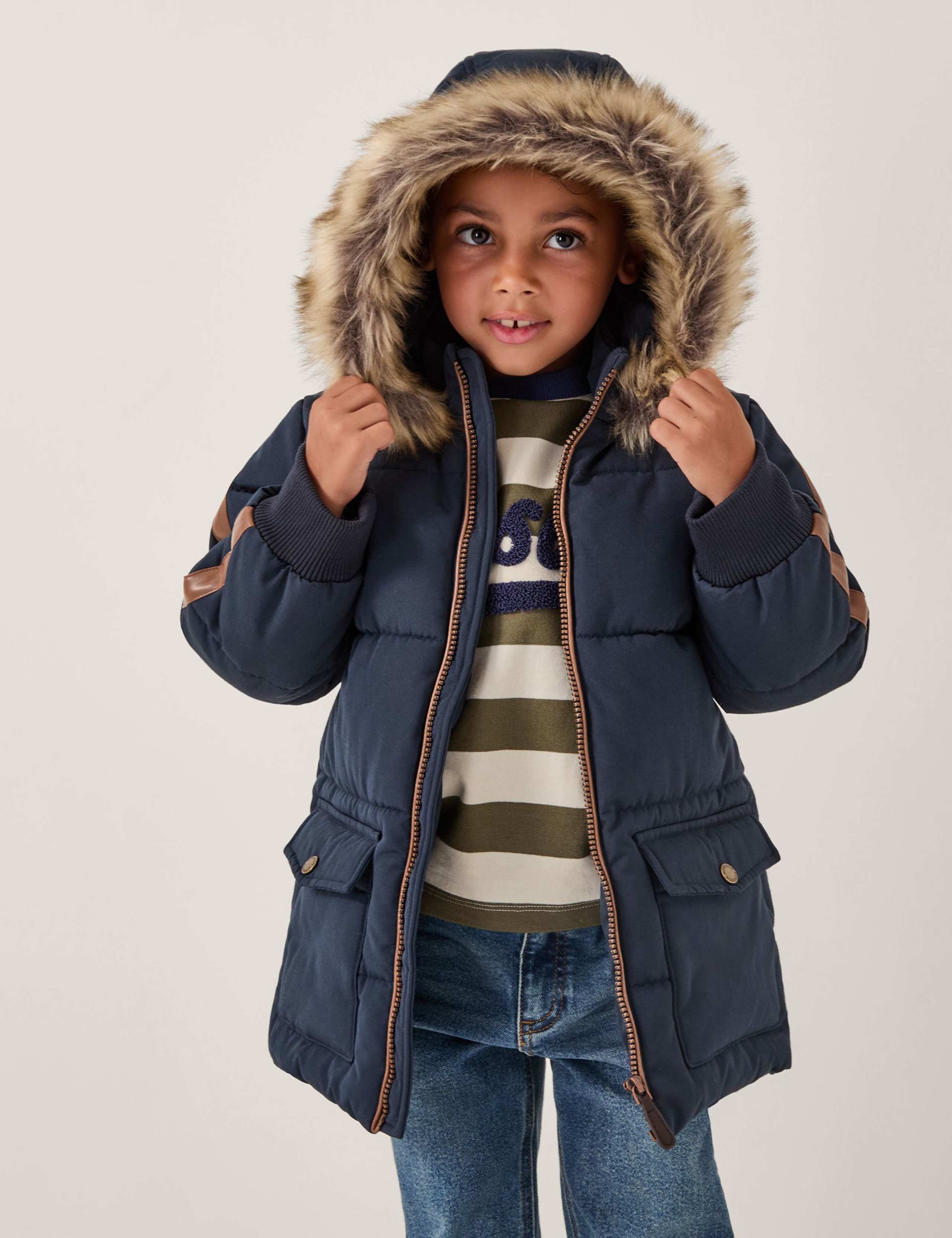 Padded Hooded Puffer Jacket (3-13 Yrs) 1 of 4